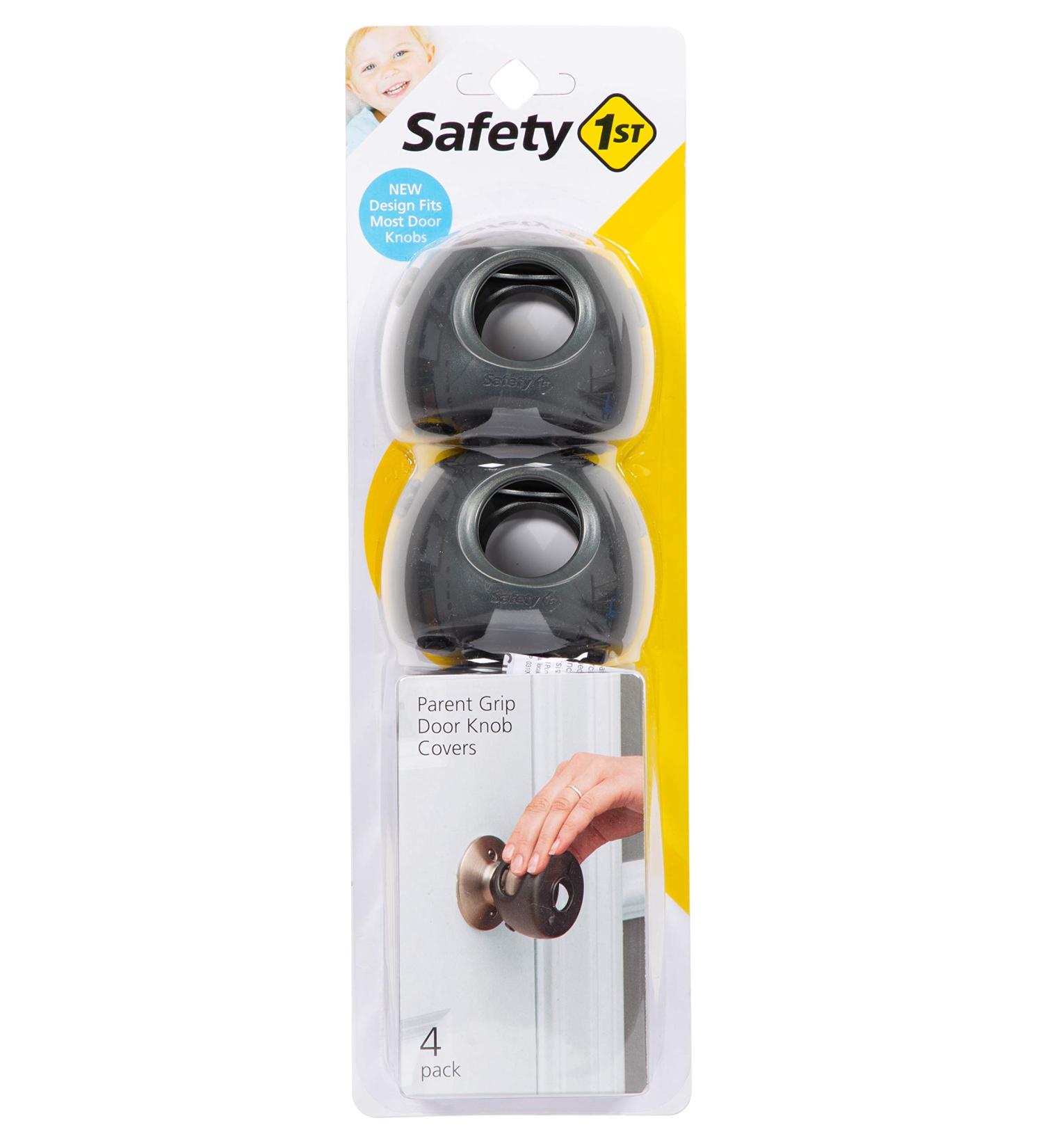 Safety 1st Parent Grip Door Knob Covers - Grey/Charcoal - Pack of 4 - Buy Online on GoSupps.com
