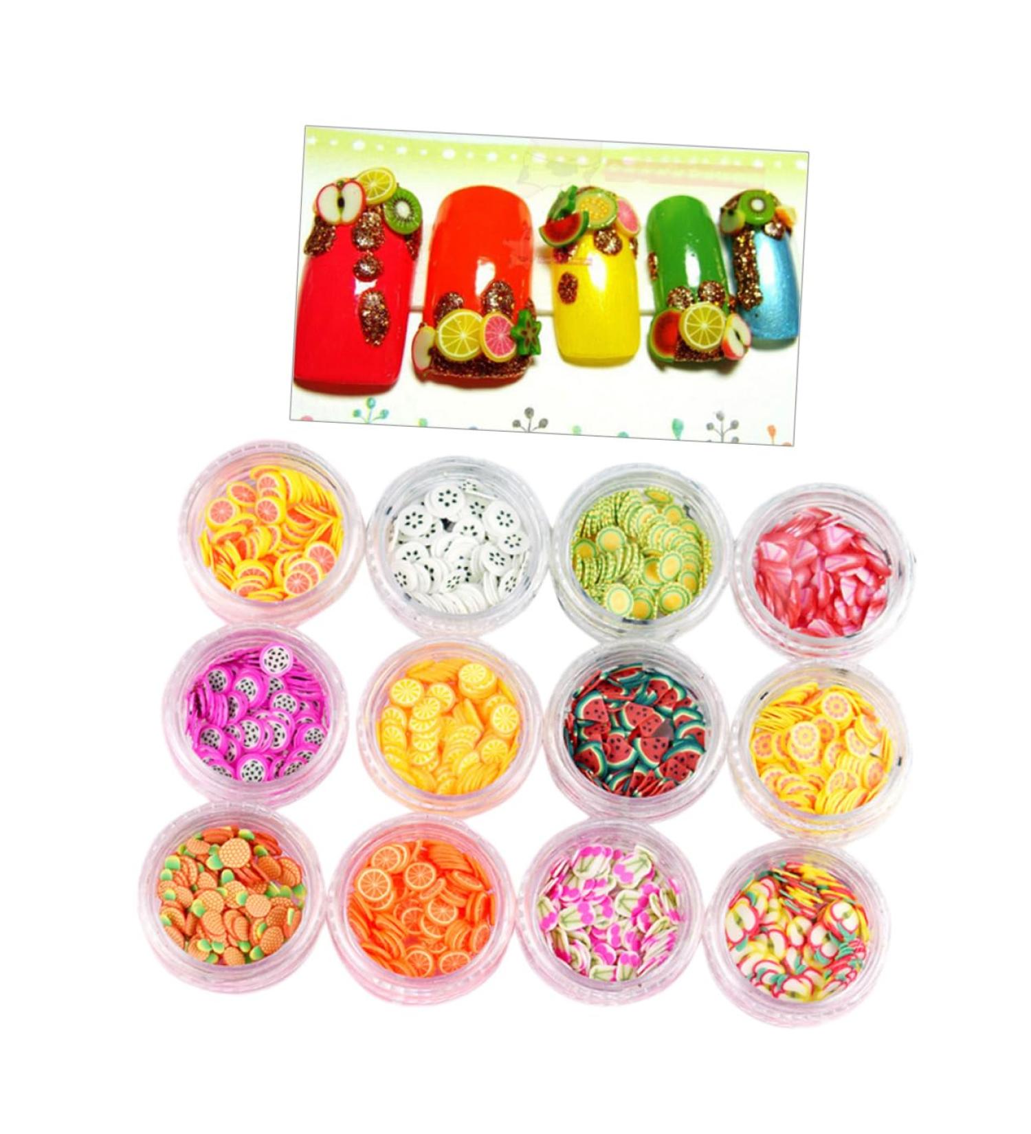 FRCOLOR 2 Sets polymer fruit slices polymer slices nail art fruit slices for nail slice decorations resin beads flatback resin kits mini nail kit DIY Nail Slice gem bead bracelet 3d - Buy Online on GoSupps.com