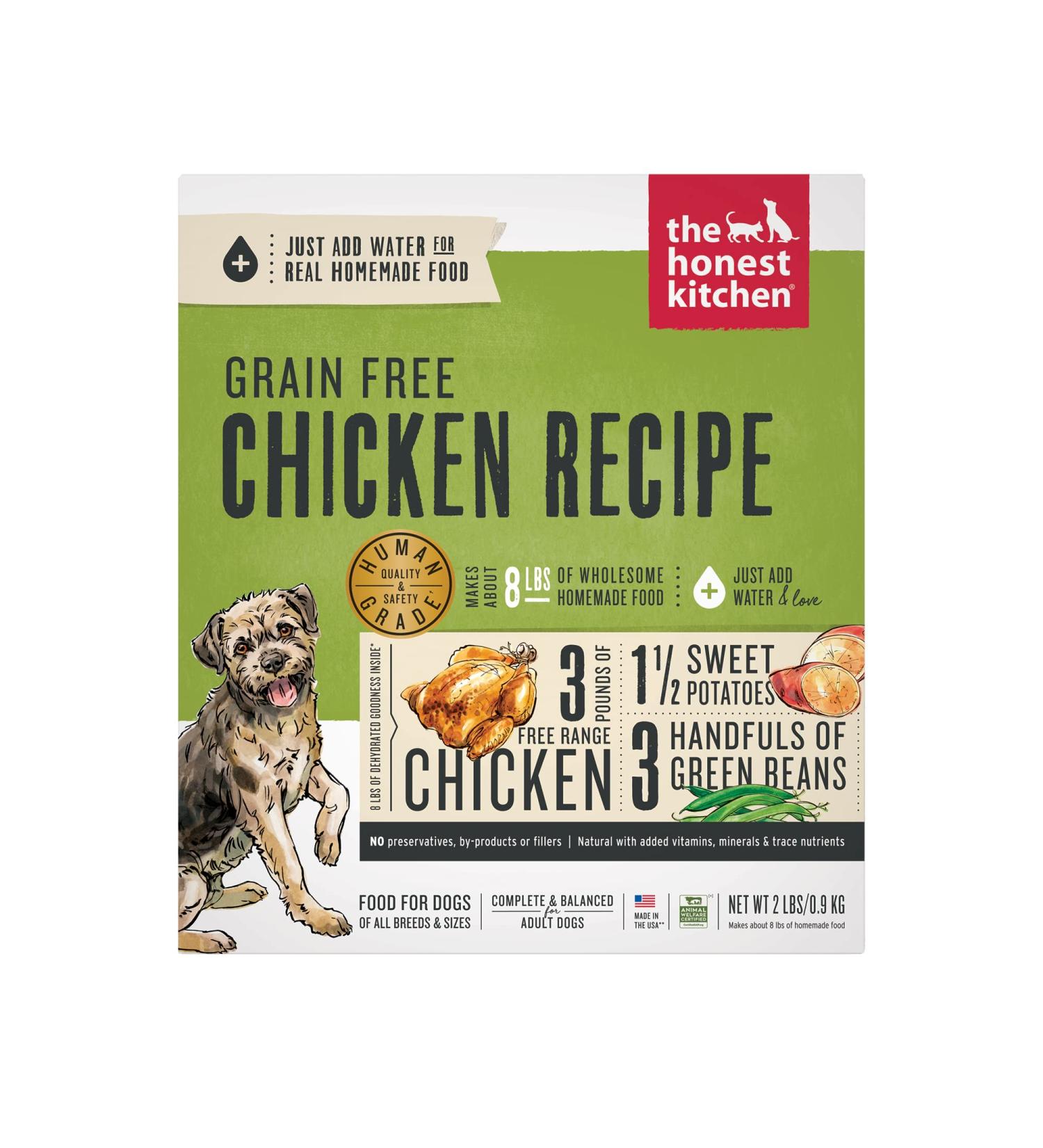 Honest Kitchen Grain-Free Dehydrated Dog Food - Chicken, 2lb Complete Meal & Topper - Buy Online on GoSupps.com