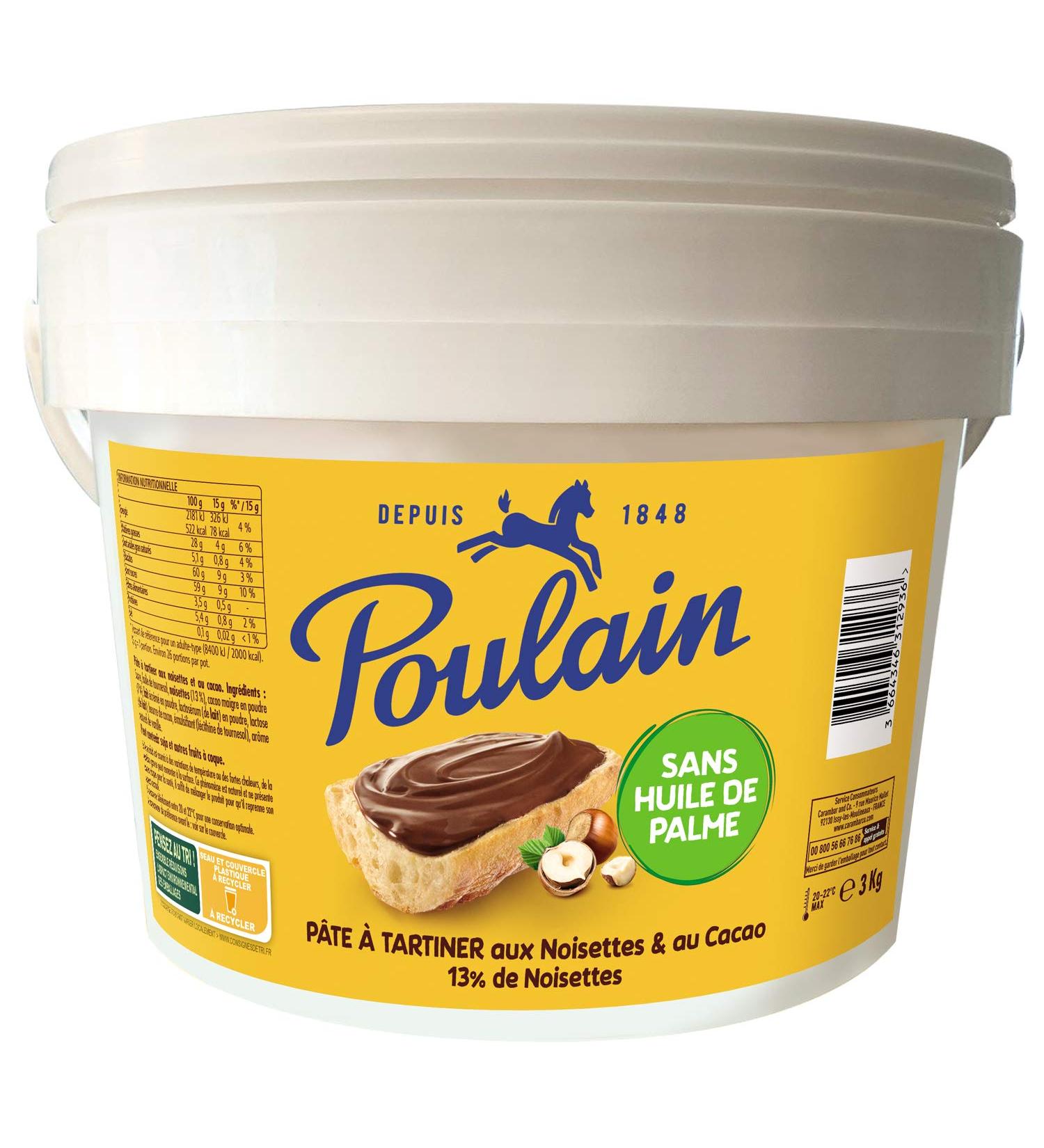 Foal Chocolate Spread Cocoa Hazelnuts 3 kg Bucket 1 Unit