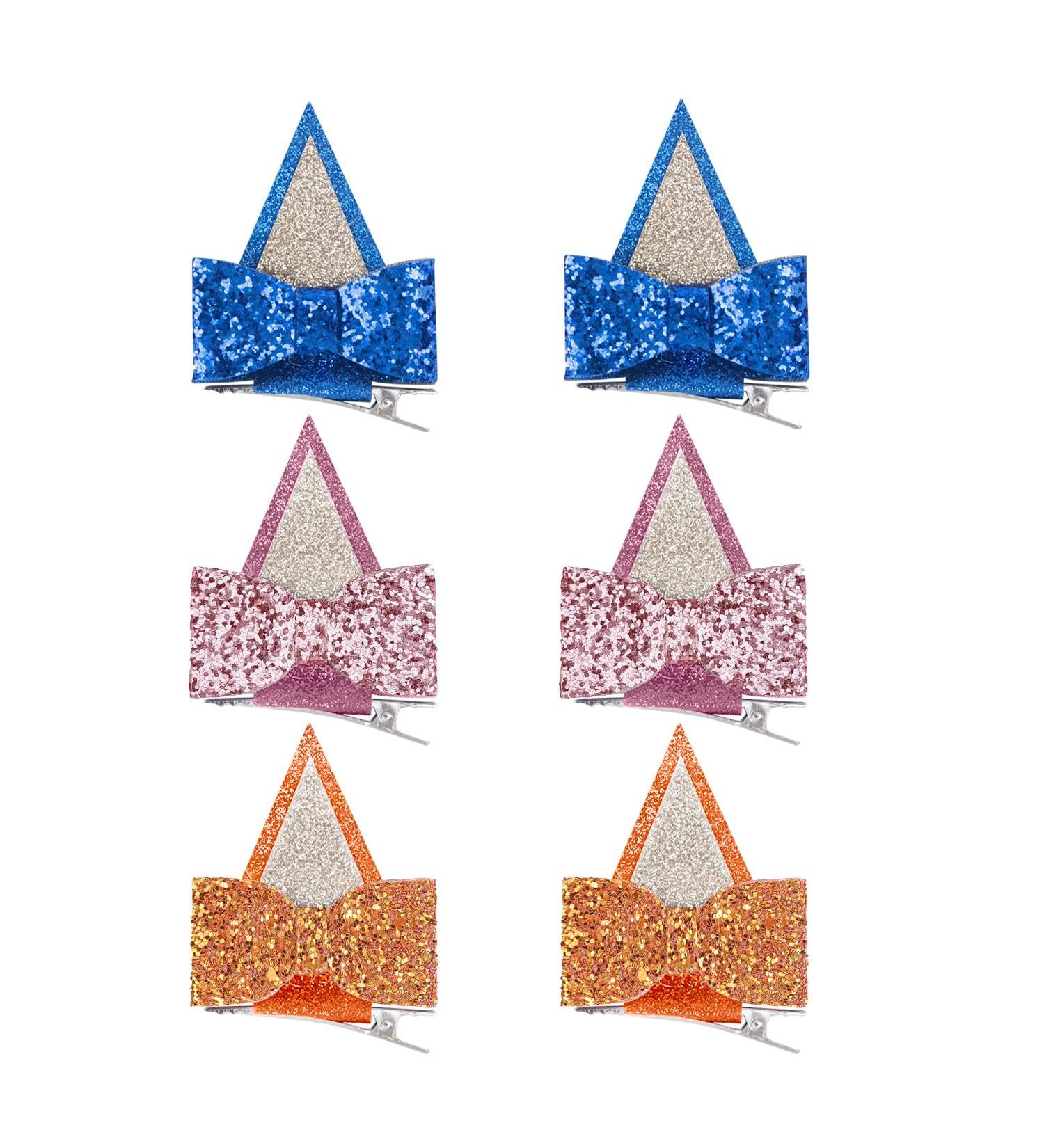3 Pairs of Sequined Dog Ear Hairpins Bow Hairpins Glitter Hairstyle Decoration Hairpin Accessories Holiday Party Prop Accessories - Buy Online on GoSupps.com