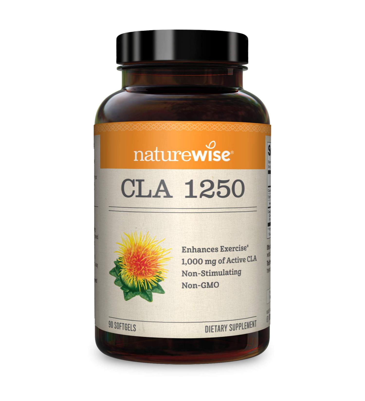 NatureWise CLA 1250 - 1000mg Softgels (90 Count) for Weight Management - Buy Online on GoSupps.com