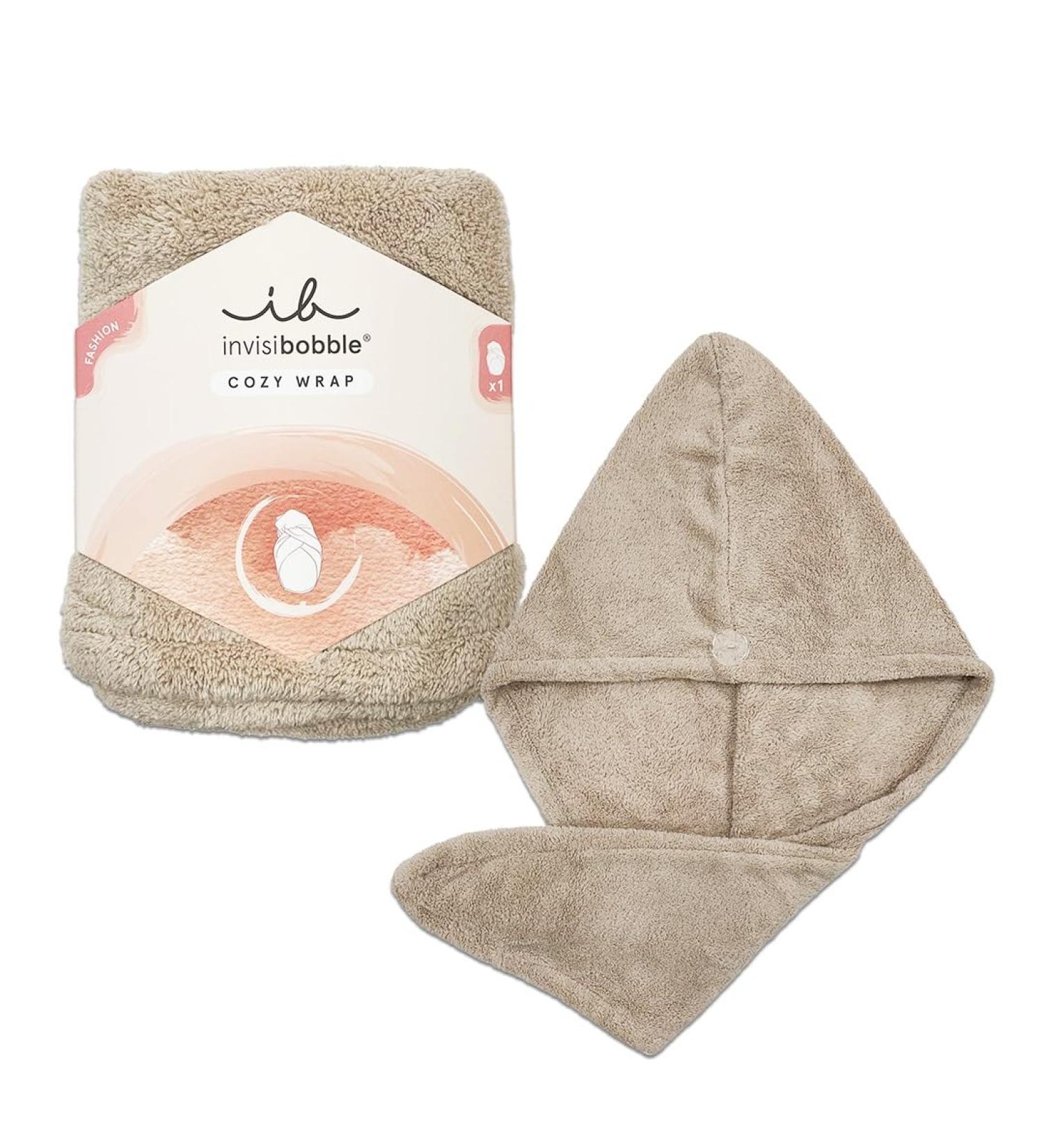 Invisibobble Cozywrap Haarturban Set - Soft Taupe Towel Turban for Hair Care & Wellness | 1 Piece - Buy Online on GoSupps.com