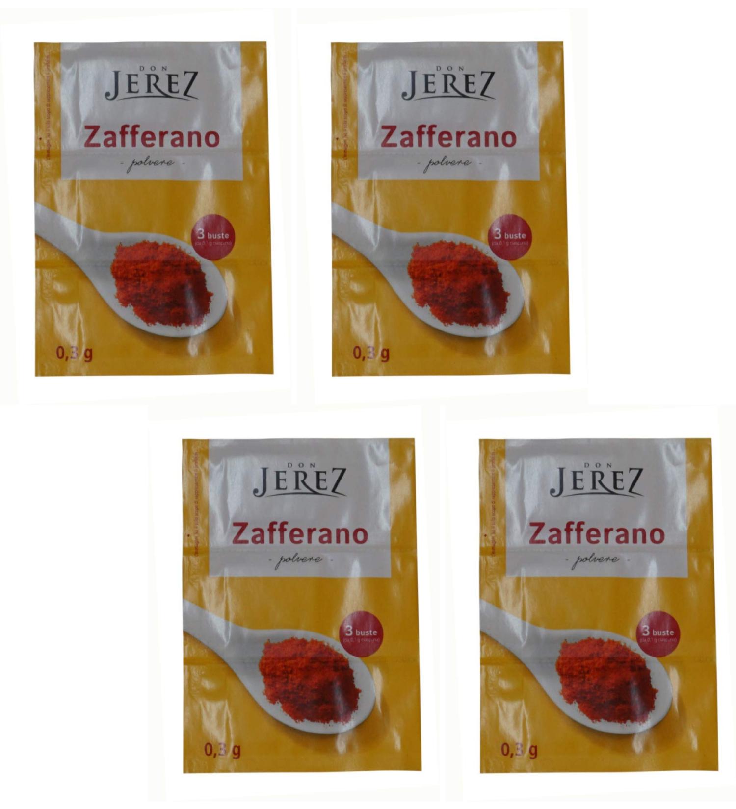 Don Jerez Italian Saffron Powder Envelopes (Pack of 4) - 12 Envelopes of Premium Italian Saffron - Buy Online on GoSupps.com