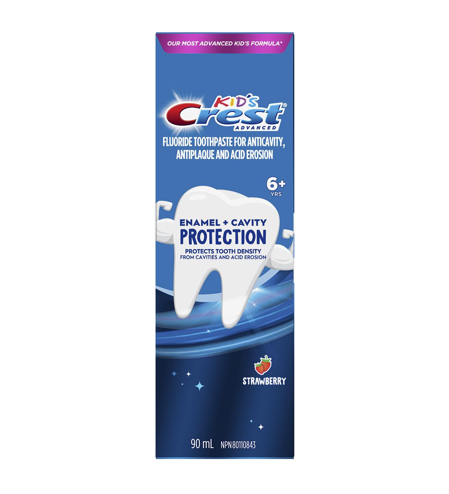 Crest Kid's Enamel + Cavity Protection Toothpaste Strawberry Flavor 90 mL - Buy Online on GoSupps.com