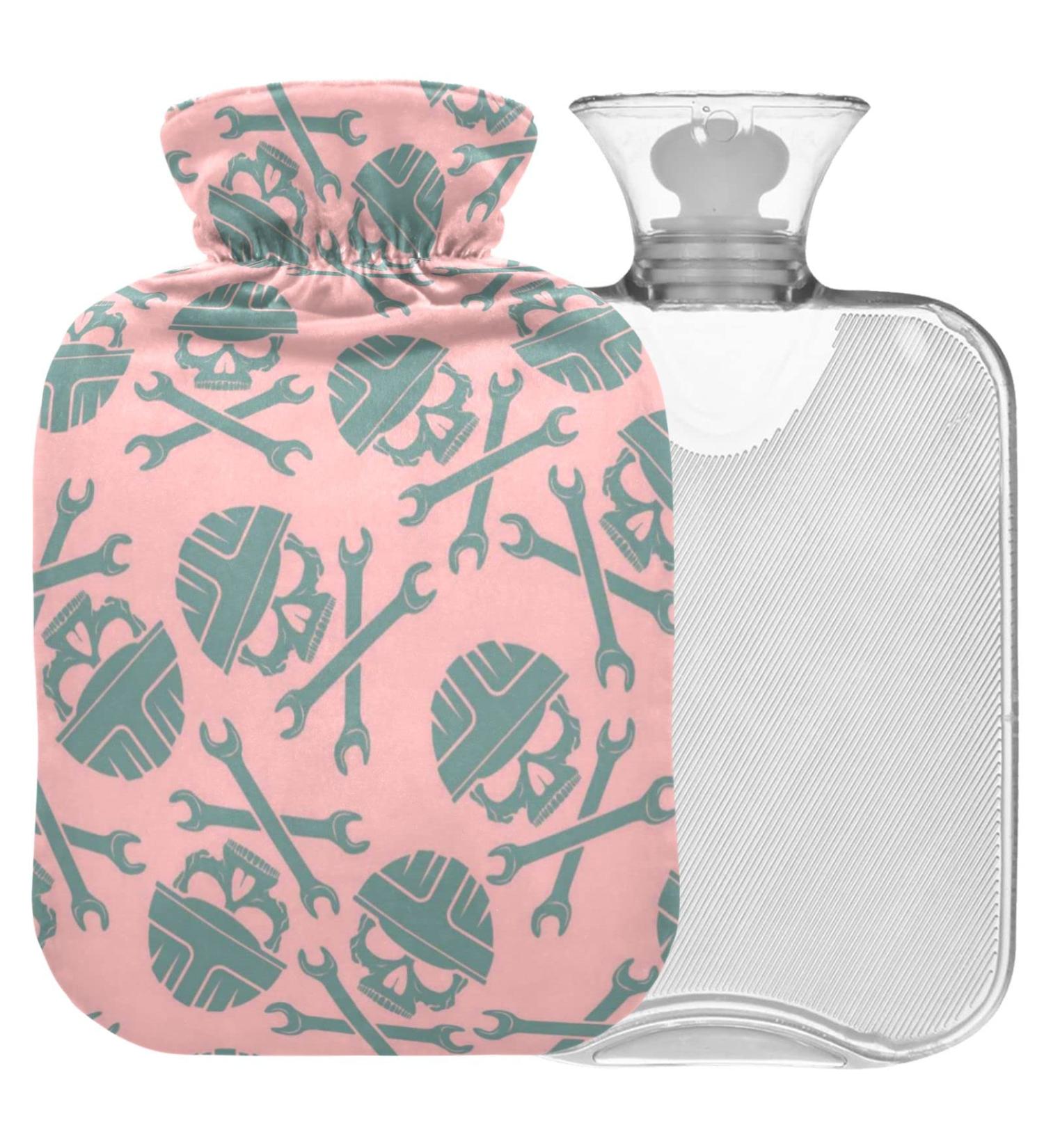 Naanle Skull Hot Water Bottle - 2L Transparent Heat Therapy for Pain Relief | Warm & Cold Use for Bed Hands Feet - Buy Online on GoSupps.com