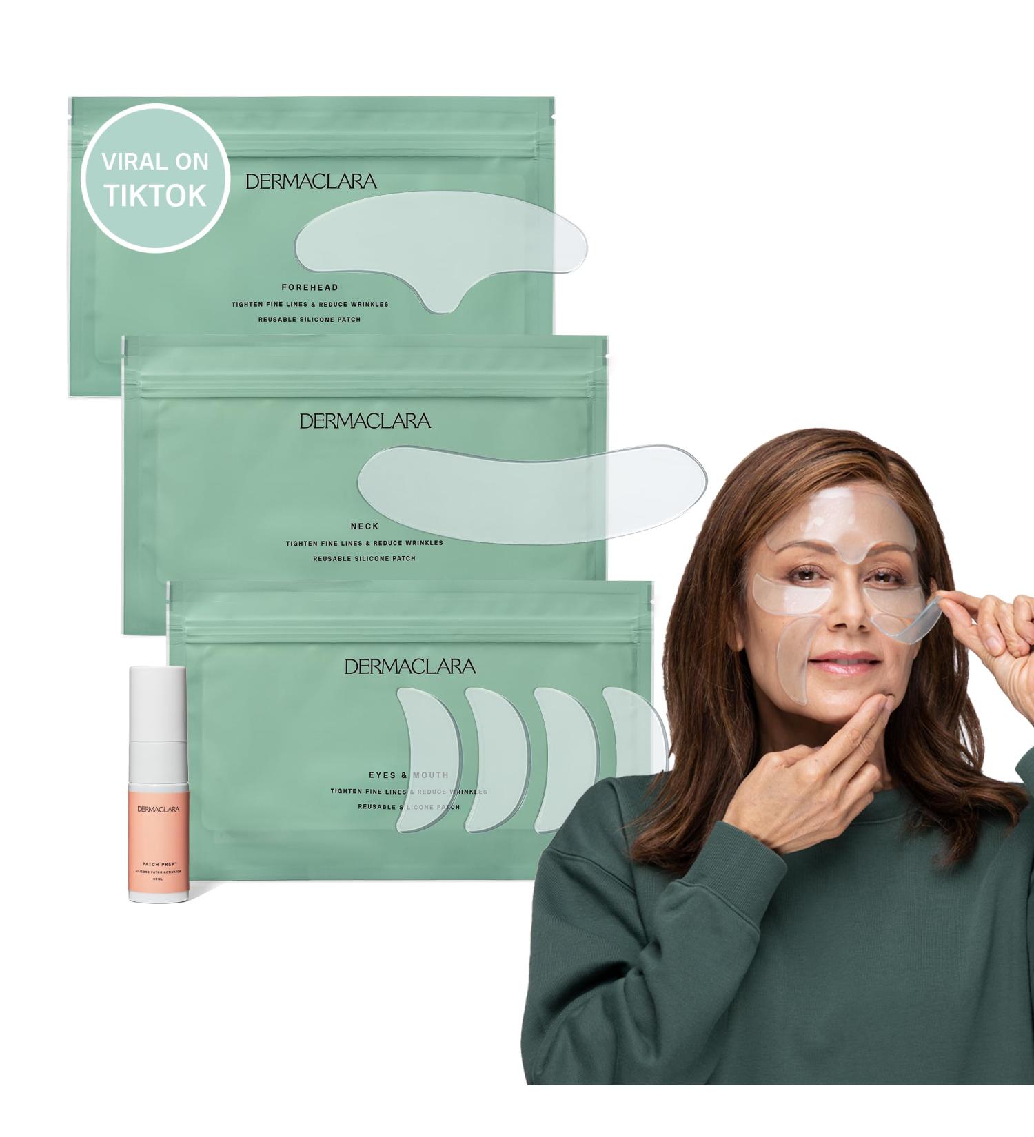 Buy Dermaclara Silicone Fusion Anti-Wrinkle Patches - Reusable Treatment for Fine Lines Under Eye Forehead & Neck Wrinkles - Pregnancy Safe Skincare Solutions - Buy Online on GoSupps.com