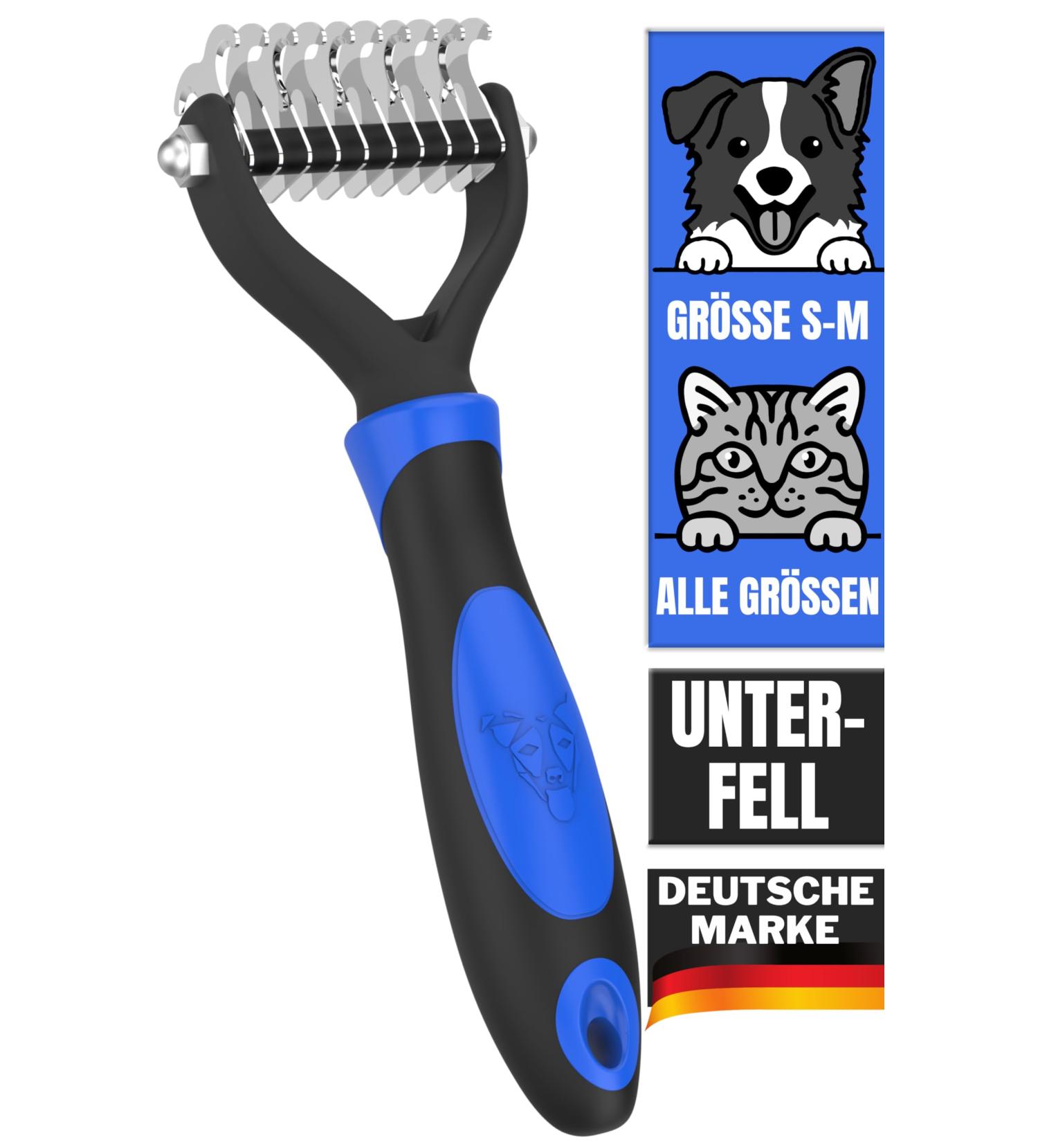 Decendo Subfell Brush for Dogs & Cats | Best Medium to Long Hair Grooming Tool | Easy Knotting Solution | Perfect Fur Care | SM Unterfellbrush in Blue - Buy Online on GoSupps.com