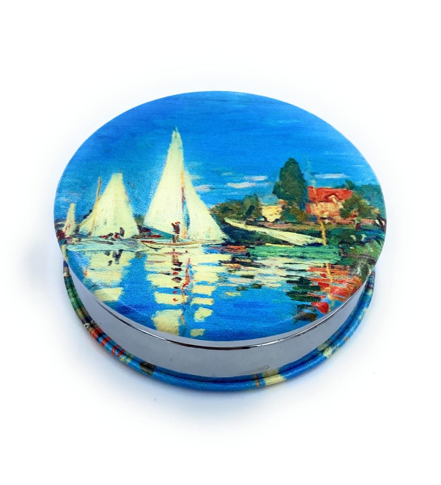 Cute Pill Organizer - Small Round Pocket Size Pill Box for Vitamins & Medicine | Unique Gift for Dad | International Shipping Available - Buy Online on GoSupps.com
