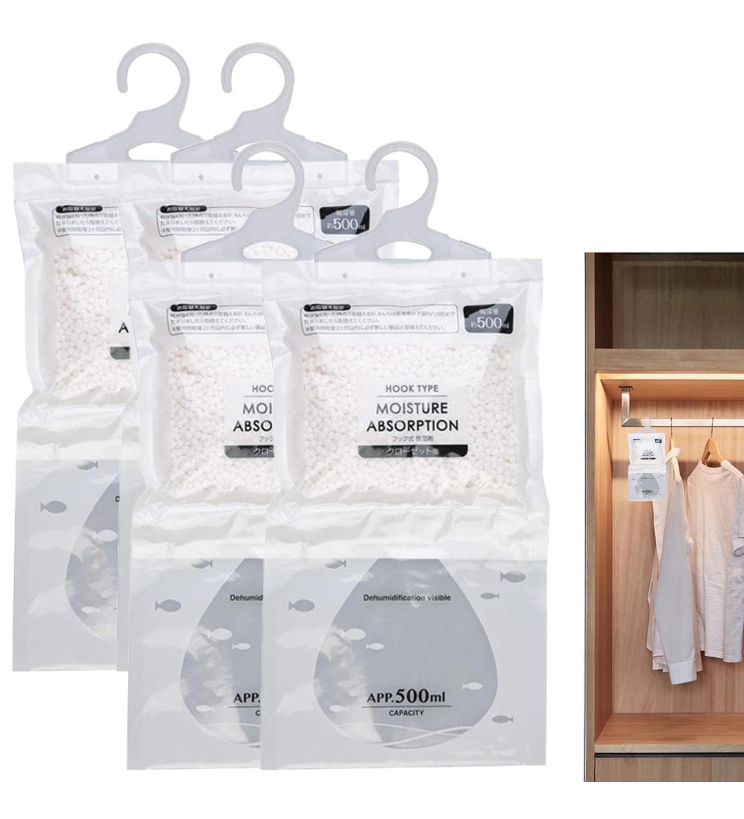 Qiyifang Moisture Absorber Bags - 4-Pocket Air Purification for Home & Storage | Ideal for Kitchen Bedroom Bathroom & Wardrobe - Buy Online on GoSupps.com