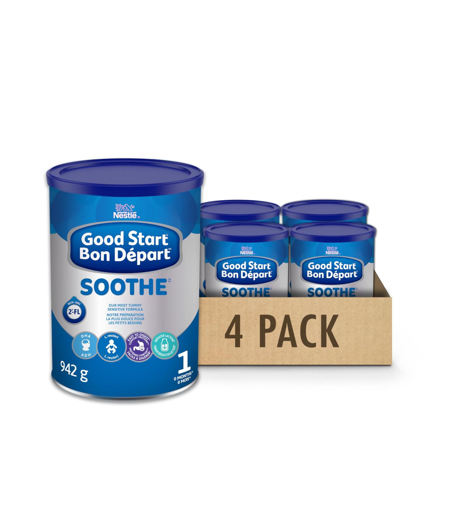 NESTL GOOD START Soothe Baby Formula Powder 0+ Months 942 g Pack of 4 - Buy Online on GoSupps.com