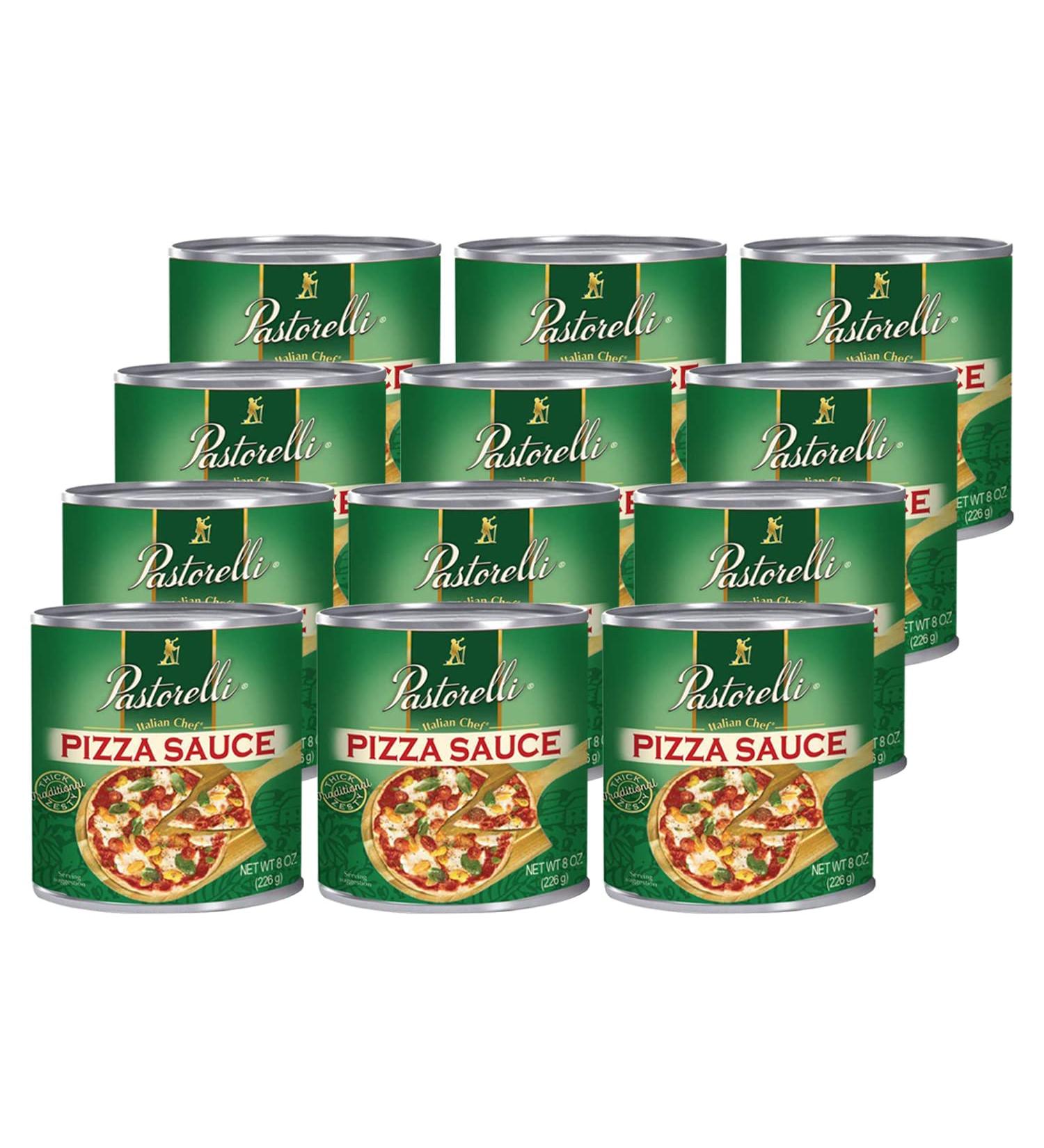 Pastorelli Pizza Sauce - Original Italian Recipe with Extra Virgin Olive Oil, Pecorino Romano Cheese | 8 oz (Pack of 12) - Buy Online on GoSupps.com