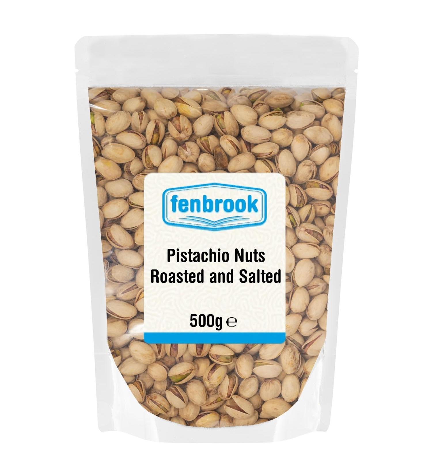 Pistachio Nuts Roasted and Salted 500g by Fenbrook