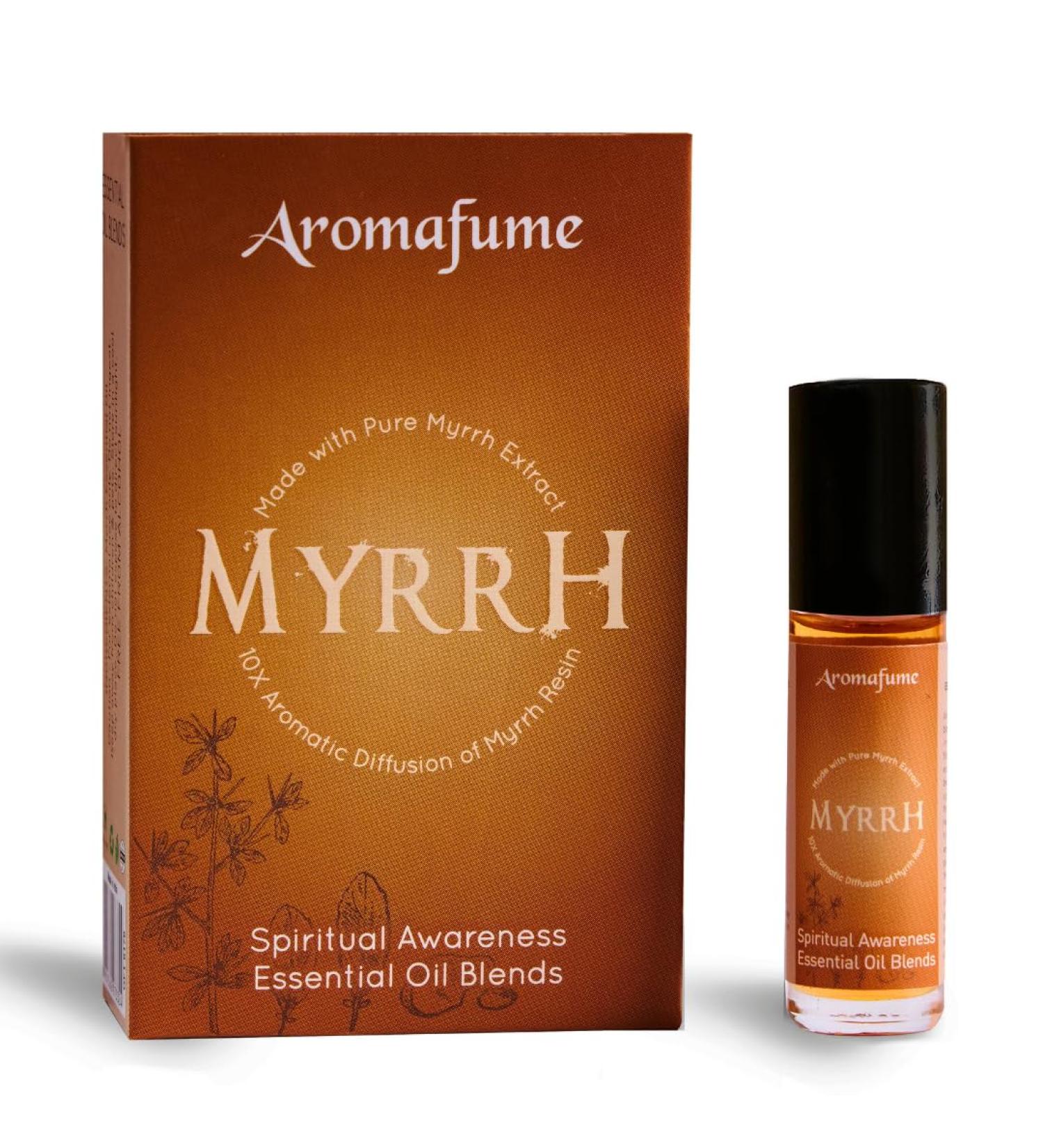 Resin (Myrrha) Essential Oil Roll-On Blend by Aromafume | 10ml / 0.33 fl oz | Made with Commiphora Myrrha Extracts | Ideal for Aromatherapy Meditation Spiritual Wellness | Non-Toxic | Resin Incense - Buy Online on GoSupps.com