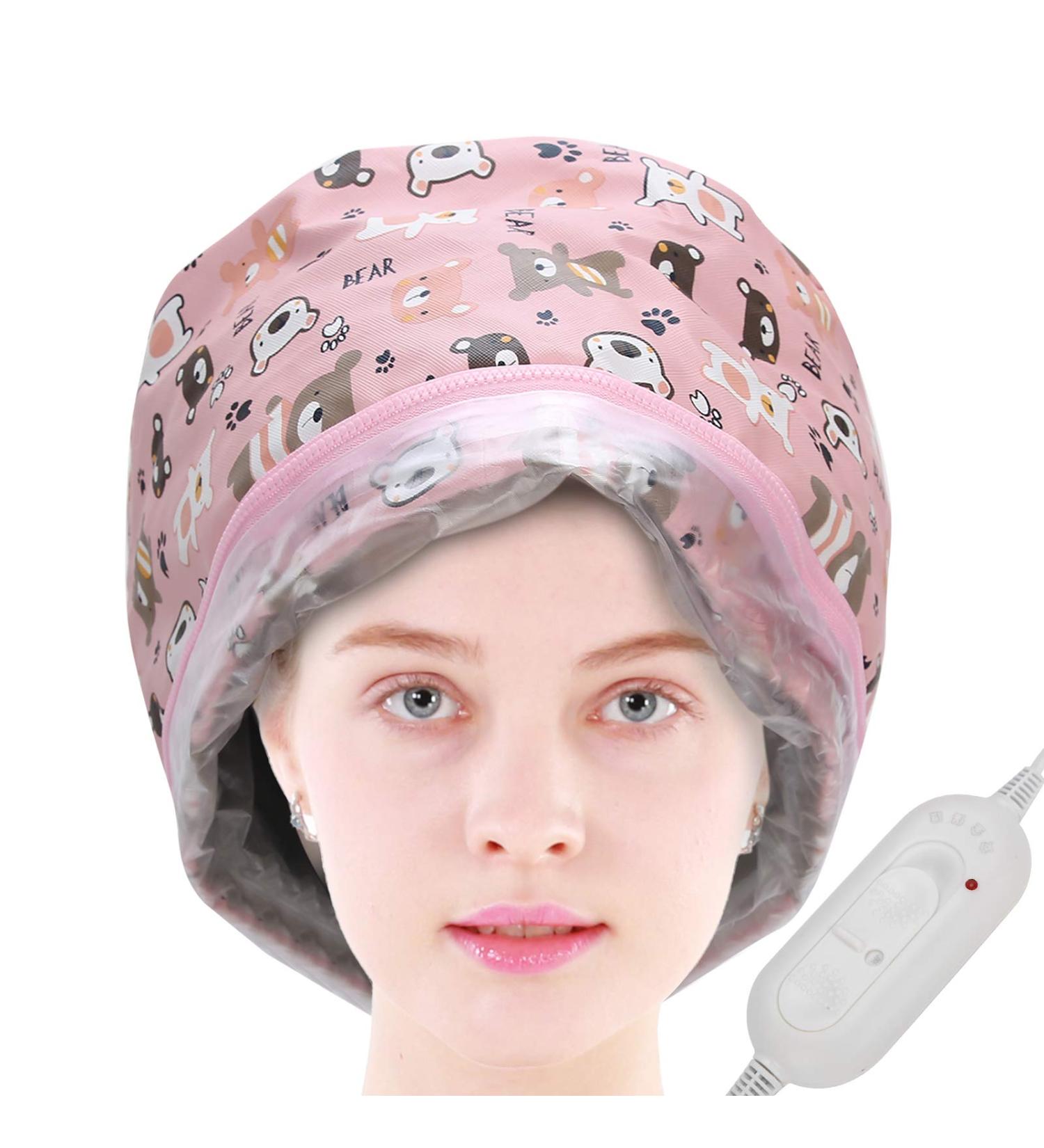 Hair Steamer Thermal Heat for Hair Spa Beauty Steamer Nourishing Hat Hair Thermal Treatment Hair Care Device with 3 Mode Temperature Control For Hair Spa Home Hair Thermal - Buy Online on GoSupps.com