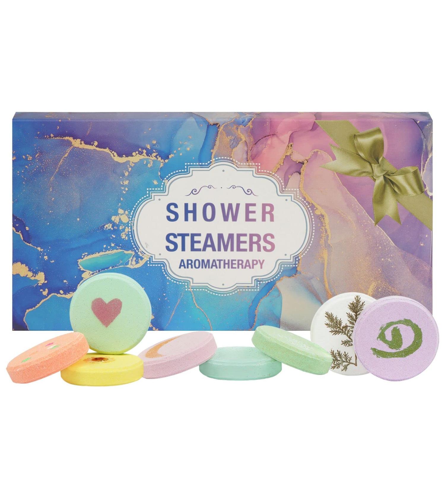 LighSele Shower Steamers - 8 Aromatherapy Bombs with Essential Oils for Women | Stress Relief Gift | Home Spa Christmas Gifts - 8 Count - Buy Online on GoSupps.com