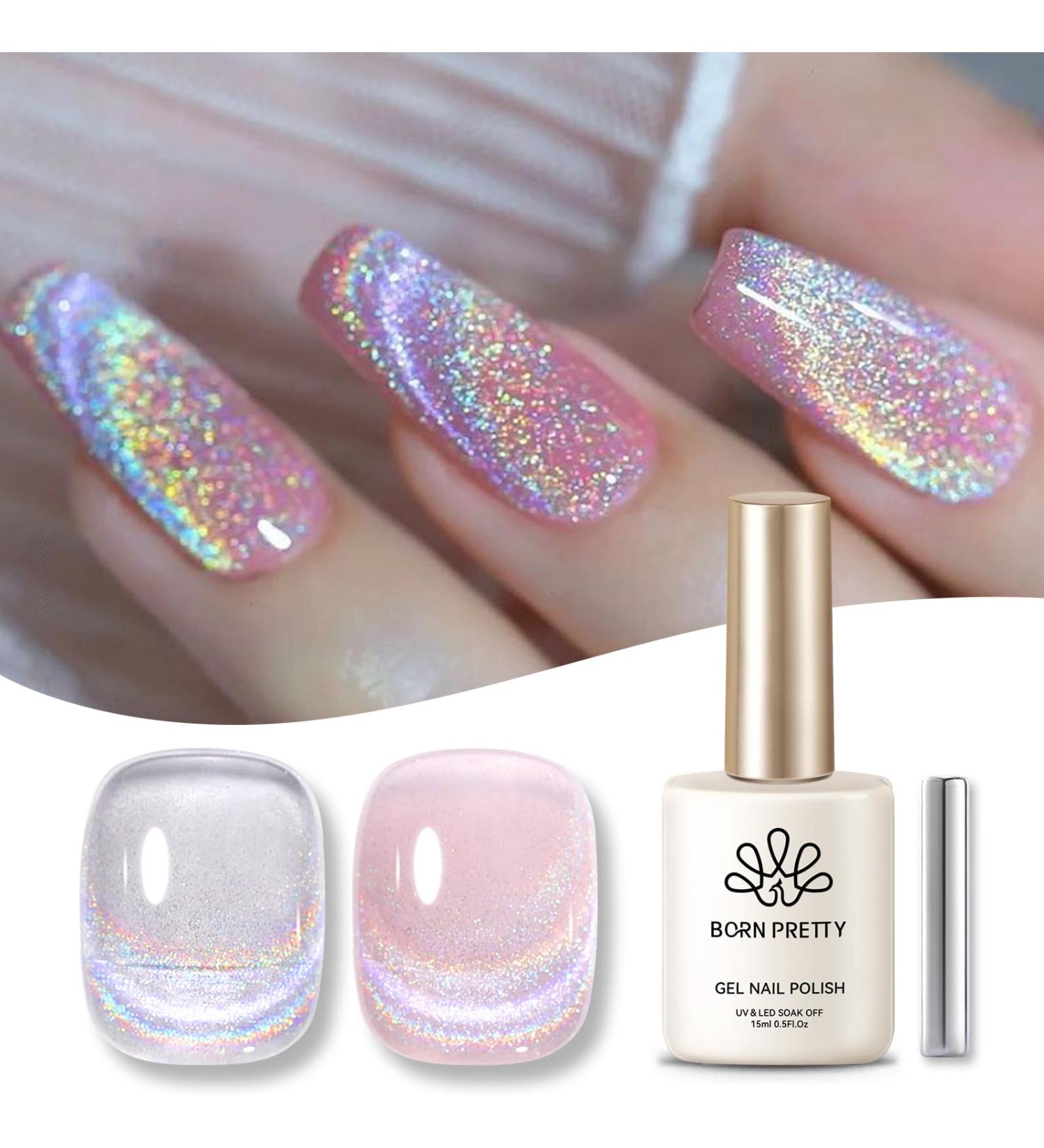 Buy BORN PRETTY Magnetic Gel Nail Polish - Silver Holographic Cat Eye Soak Off Nail Art | International Shipping Available - Buy Online on GoSupps.com
