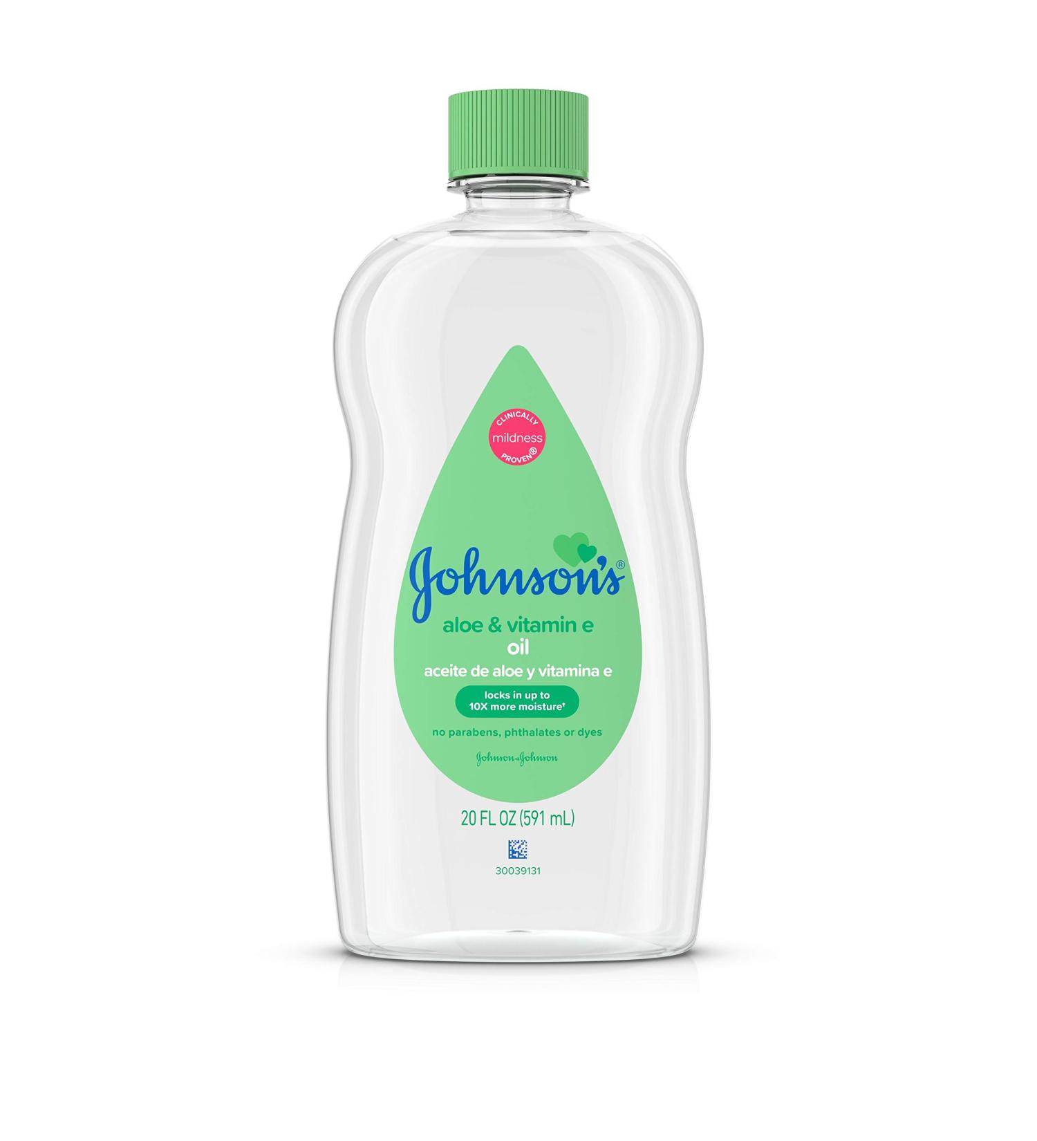Johnson's Baby Oil with Mineral Oil, Vitamin E, and Aloe Vera - 20 Fl Oz (Pack of 1) - Buy Online on GoSupps.com