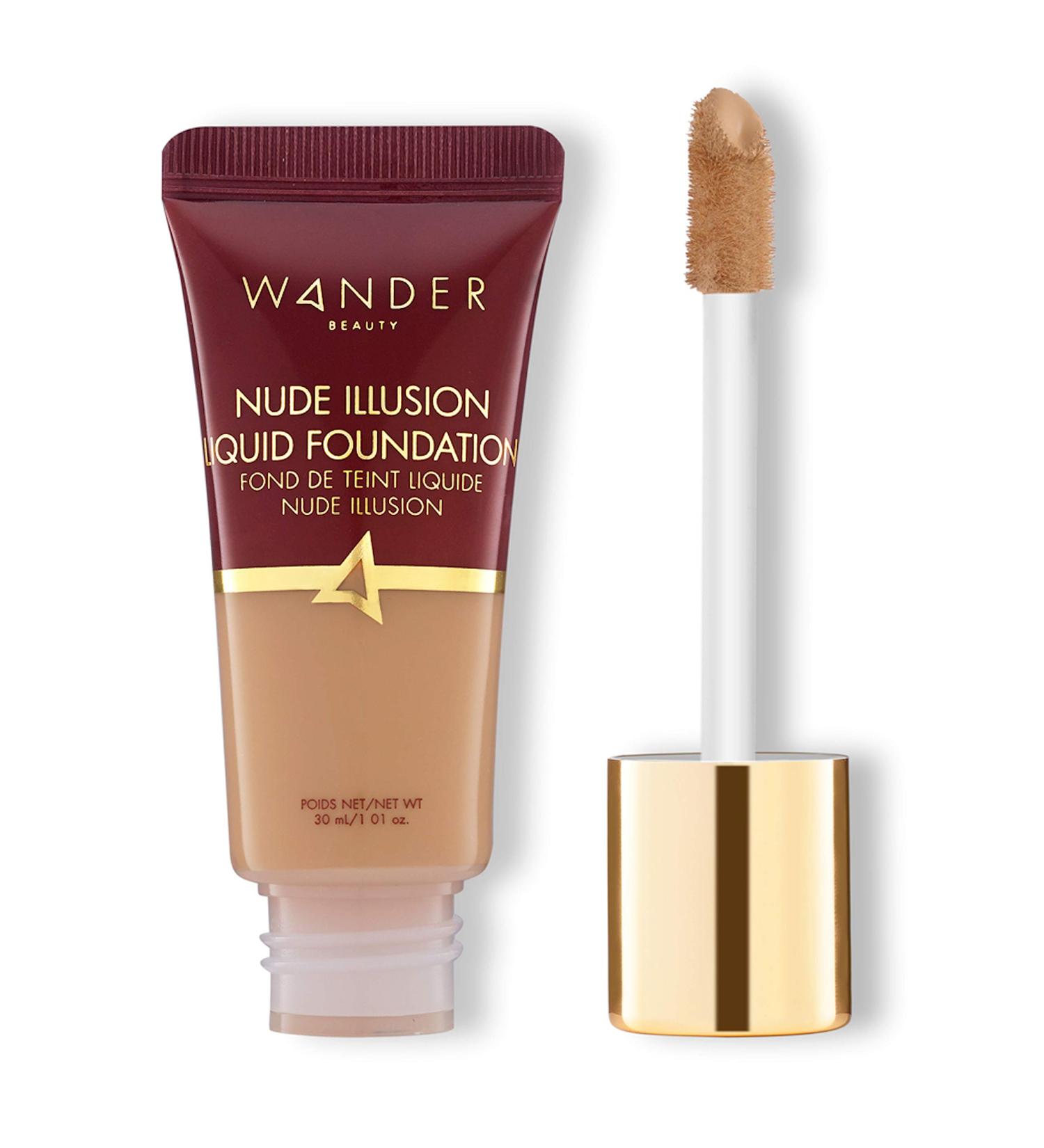 WANDER BEAUTY Nude Illusion Liquid Foundation - Vegan Buildable Makeup for Radiant Skin - Spot Concealer for Blemishes and Redness - Buy Online on GoSupps.com