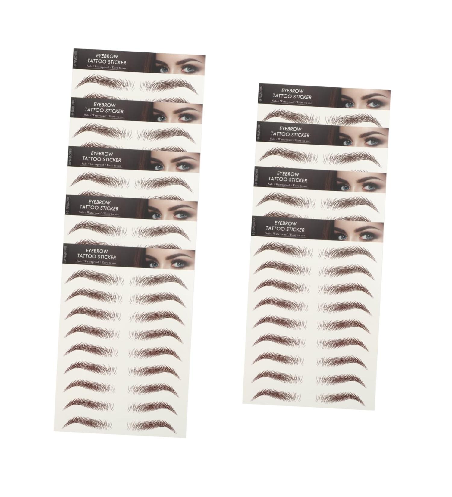BIUDECO 6d Eyebrows Stickers 9 Sheets Waterproof Eyebrow Stickers 6d Hair-like Eyebrows Stickers Eyebrow Trimming 3d Tool - Buy Online on GoSupps.com
