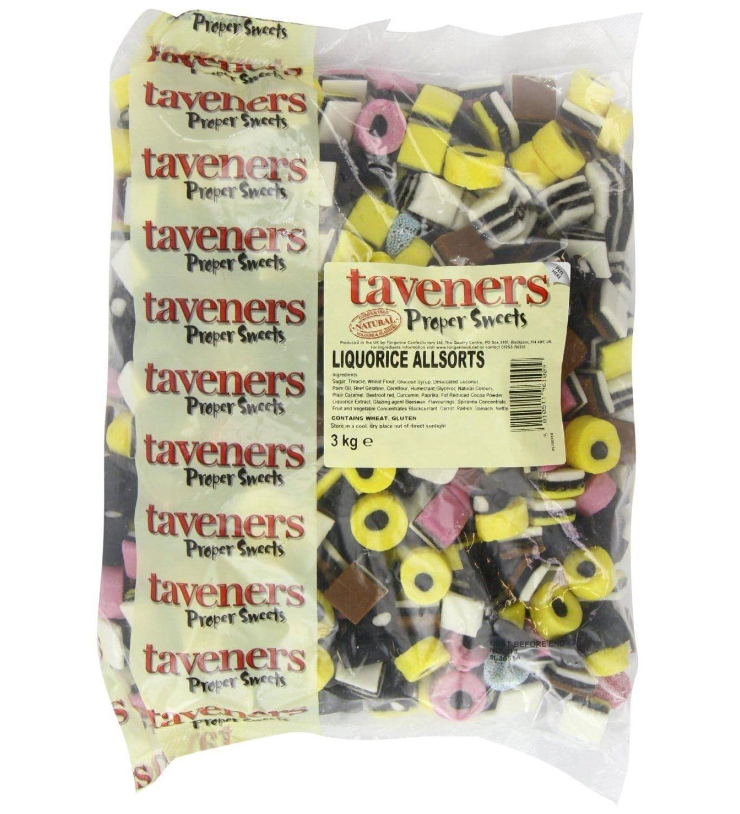 Barratt's & Taveners Bulk Bags & Boxes Of Sweets Perfect for Parties Weddings Nights in Retro & Classic Sweets (Barratts Liquorice Allsorts 3KG) - Buy Online on GoSupps.com