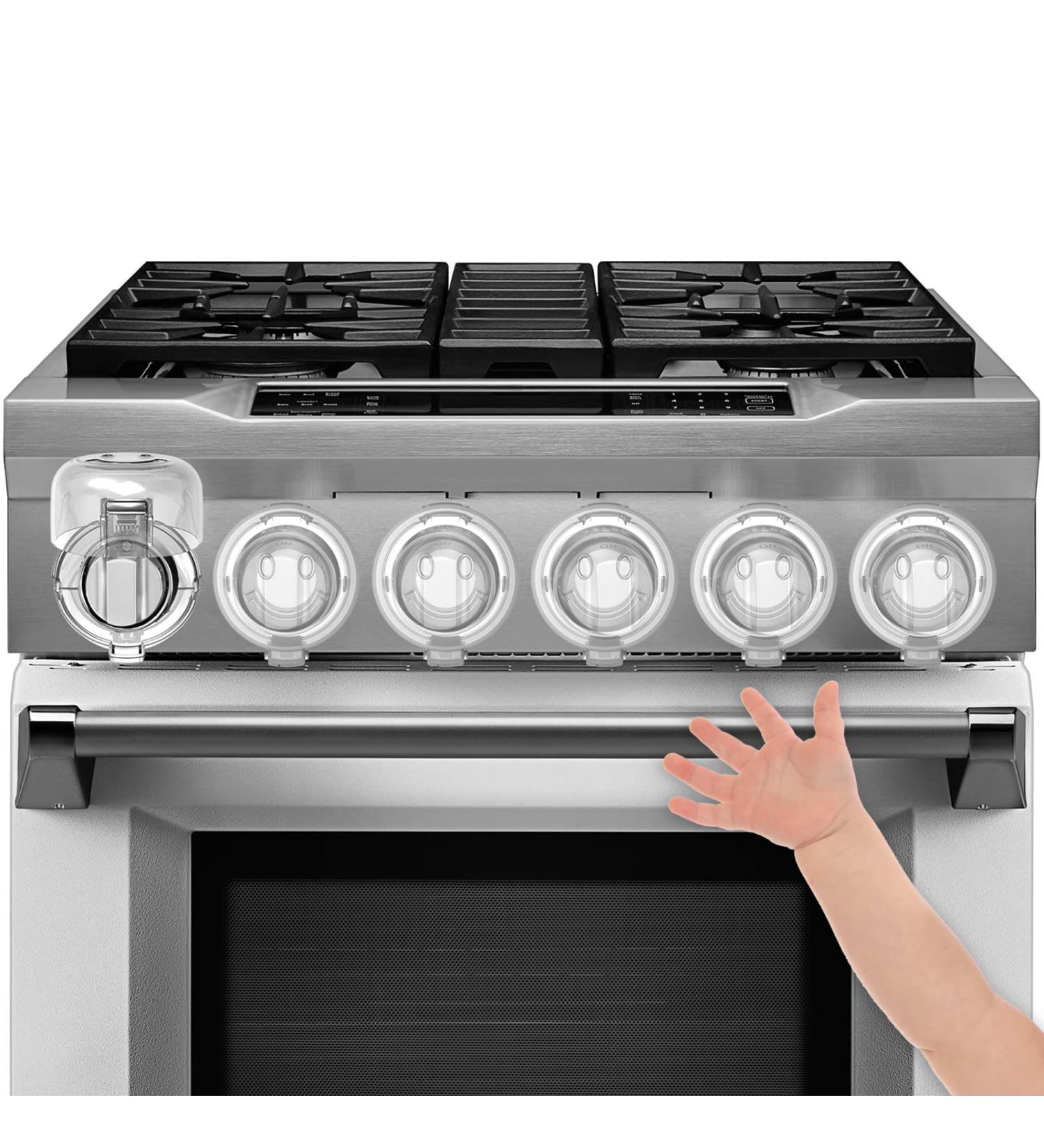 6-Pack Double-Key Gas Stove & Oven Knob Covers for Child Safety - Buy Online on GoSupps.com