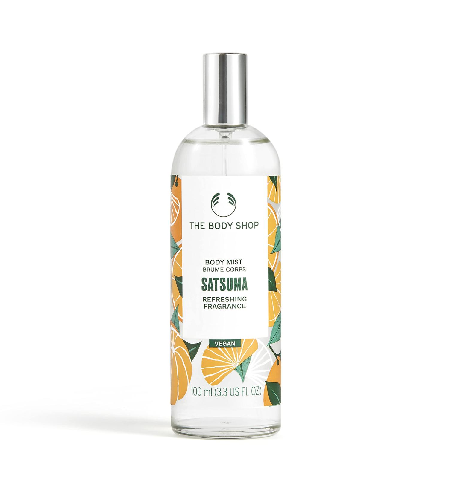 The Body Shop Satsuma Body Mist Refreshes and Cools with a Citrus Scent Vegan 3.3 oz - Buy Online on GoSupps.com