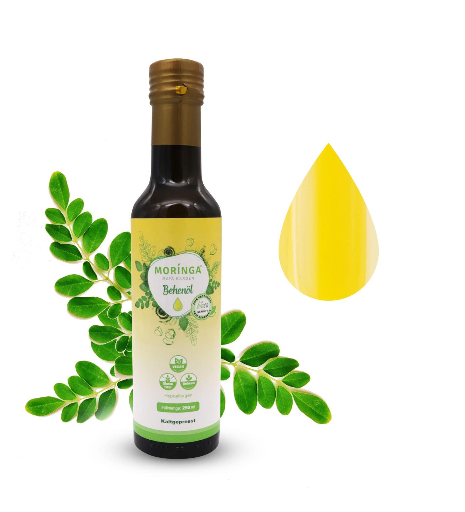  Moringa Maya Garden Moringa Oil - Cold-Pressed Moringa Seed Oil - 250ml - Berry Oil from the Highest Quality Moringa Tree Seeds - Raw Quality According to Organic Growing by MAYA GARDEN - Buy Online on GoSupps.com