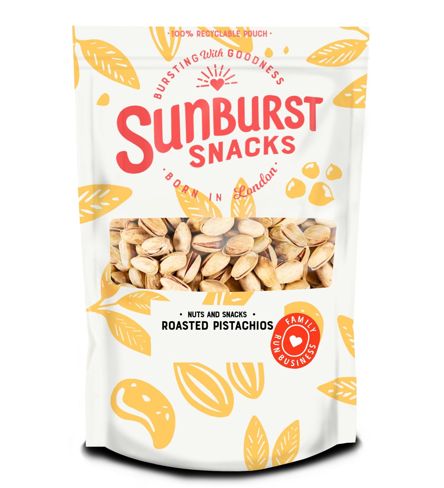 Jumbo Dry Roasted & Salted Sunburst Pistachio Nuts 1kg - Non-GMO, Oil-Free - Buy Online on GoSupps.com