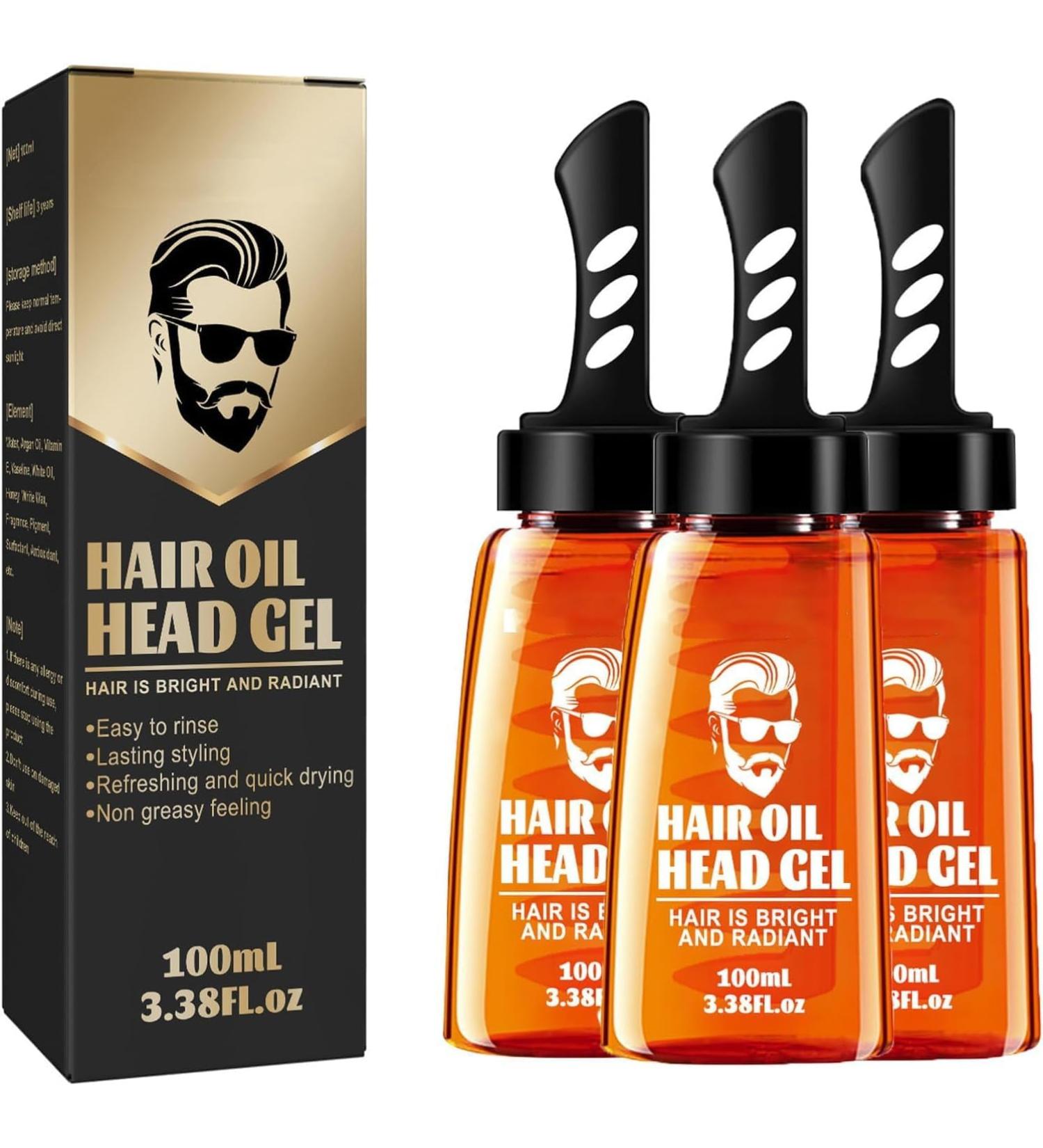 Hair Wax Gel with Comb 2 in 1 Hair Gel with Comb Hair Setting Gel with Dip Comb Men Hair Styling Gel Salon Styling Gel Tool for Men (3PCS) - Buy Online on GoSupps.com