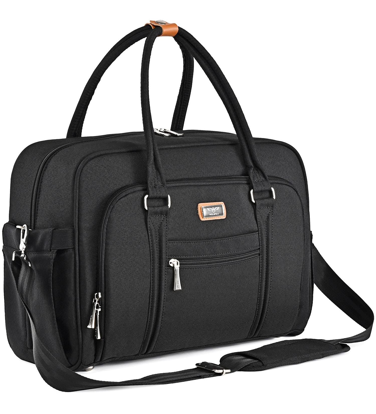 Welavila Baby Changing Bag: Diaper Bag for Mom & Dad with Changing Pad & Insulated Pockets - Convertible Travel Tote Messenger in Black - Buy Online on GoSupps.com