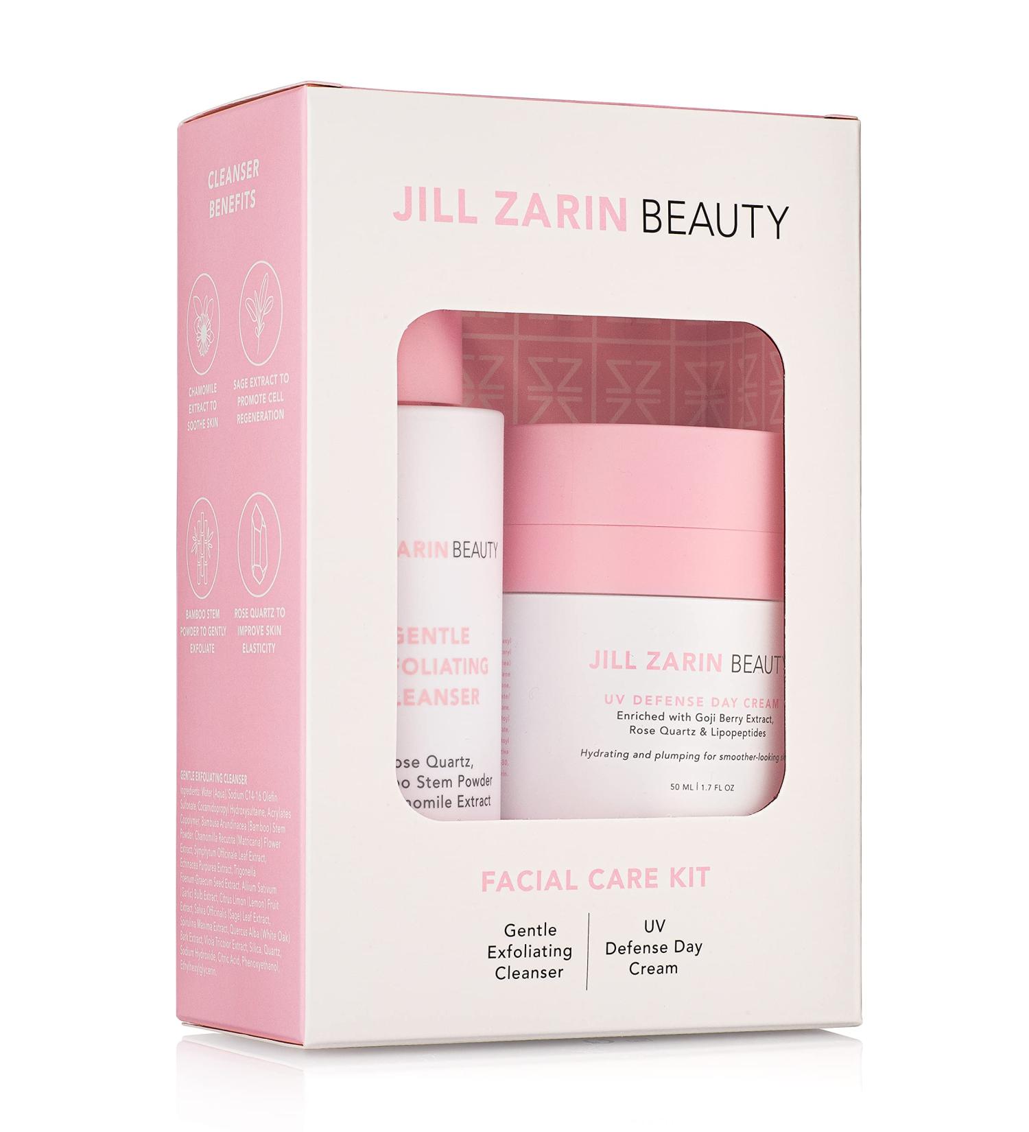 Jill Zarin Beauty Facial Care Kit - UV Defense Day Cream & Gentle Exfoliating Cleanser | Unscented International Shipping Available - Buy Online on GoSupps.com
