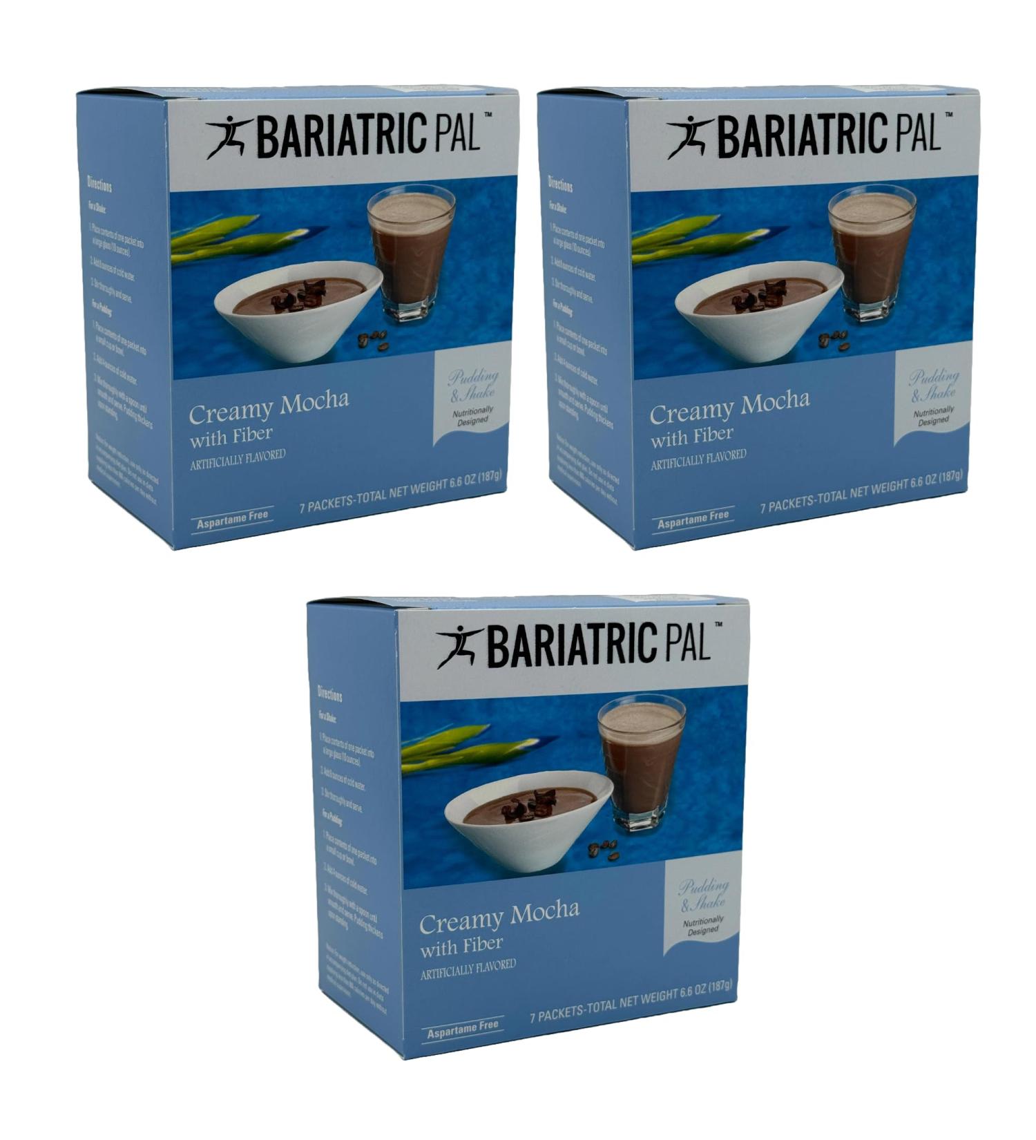 BariatricPal 15g Protein Aspartame Free Pudding & Shake - Creamy Mocha (3-Pack) - Buy Online on GoSupps.com