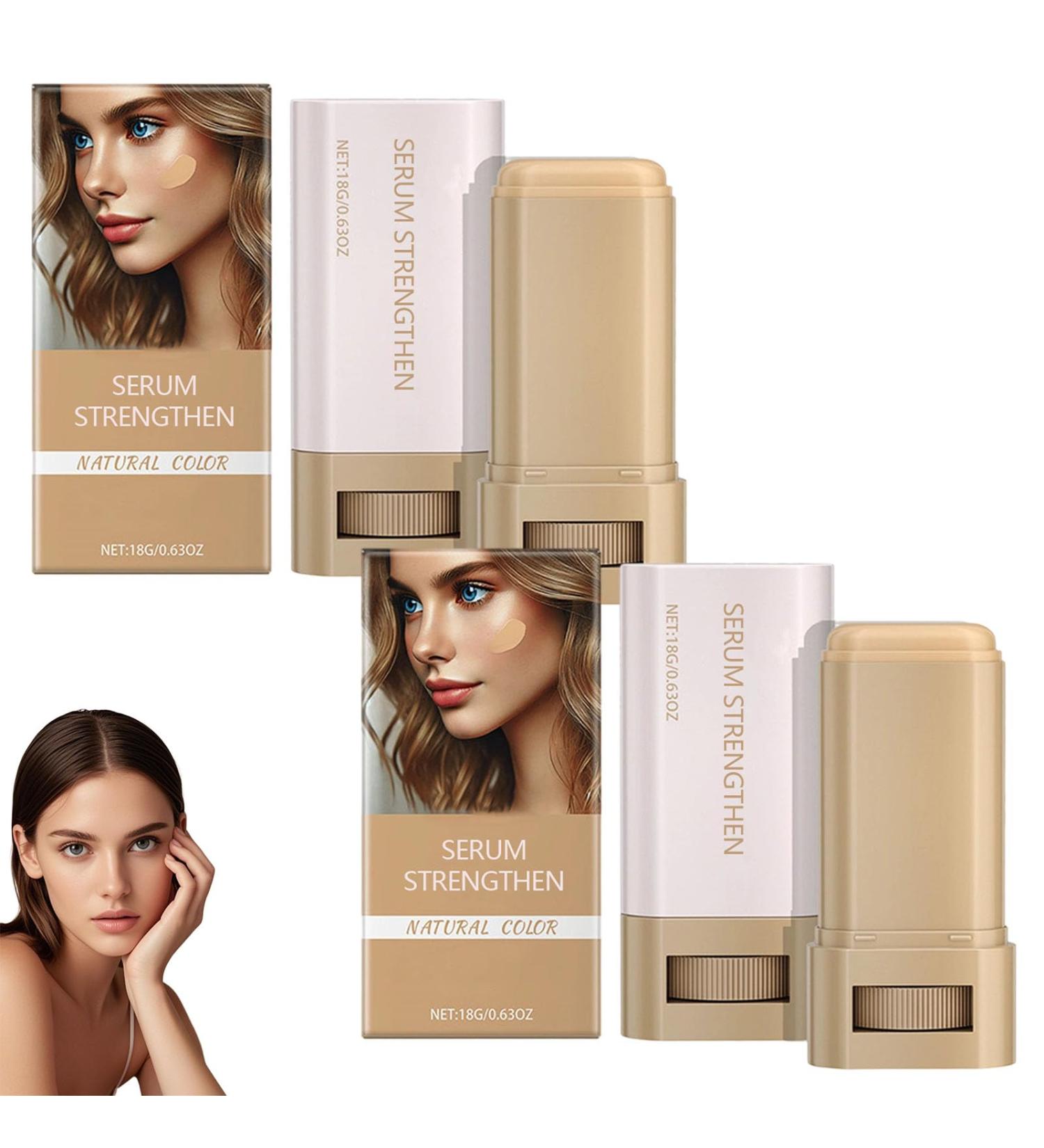 homomdy Makeup Foundation Stick Full Coverage Moisturizing Concealer Foundation for Mature Skin Natural Finish Brightens Skin Lightweight & NonGreasy 2pcs - Buy Online on GoSupps.com