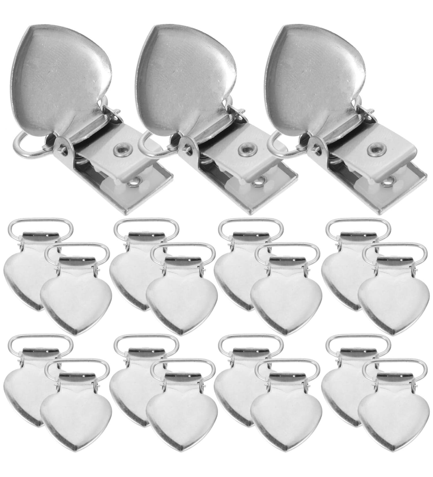 VINTORKY 30pcs Peach Heart Duckbill Clips - Children's Pacifier Holder & Suspender Clips - Durable Stainless Steel Fastening Tool - Buy Online on GoSupps.com