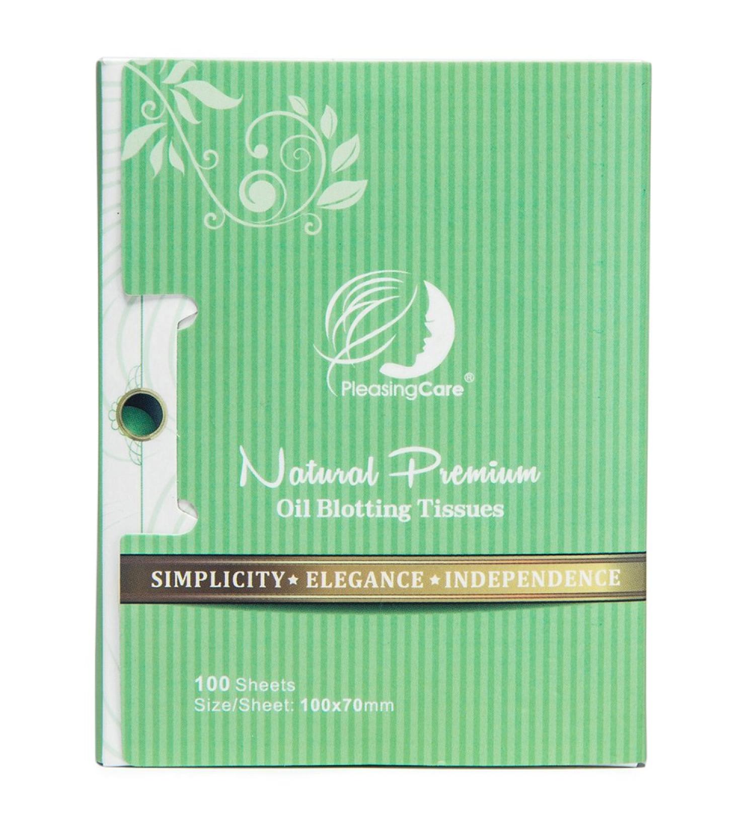 Green Tea Oil Absorbing Tissues - 100ct Premium Face Blotting Paper - Large 10x7cm Sheets, No Waste, Easy to Carry - Pack of 1 - Buy Online on GoSupps.com
