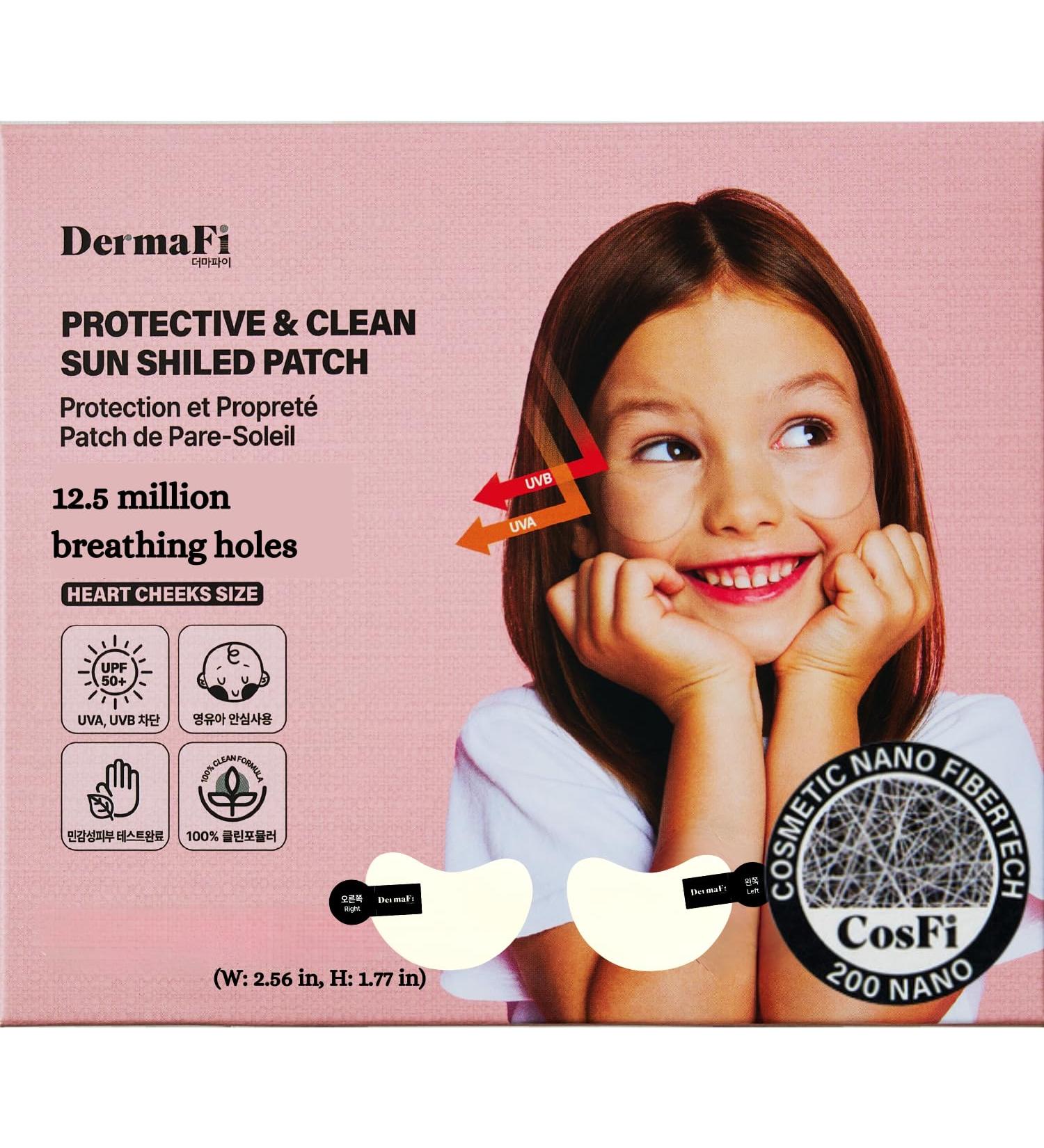  DermaFi Protective & Clean Sun UV Shield Patch Breathable and Transparent Patch (0.0002 inches nano-thickness) 1pair* 5pack Korean Beauty Small size for Kids - Buy Online on GoSupps.com