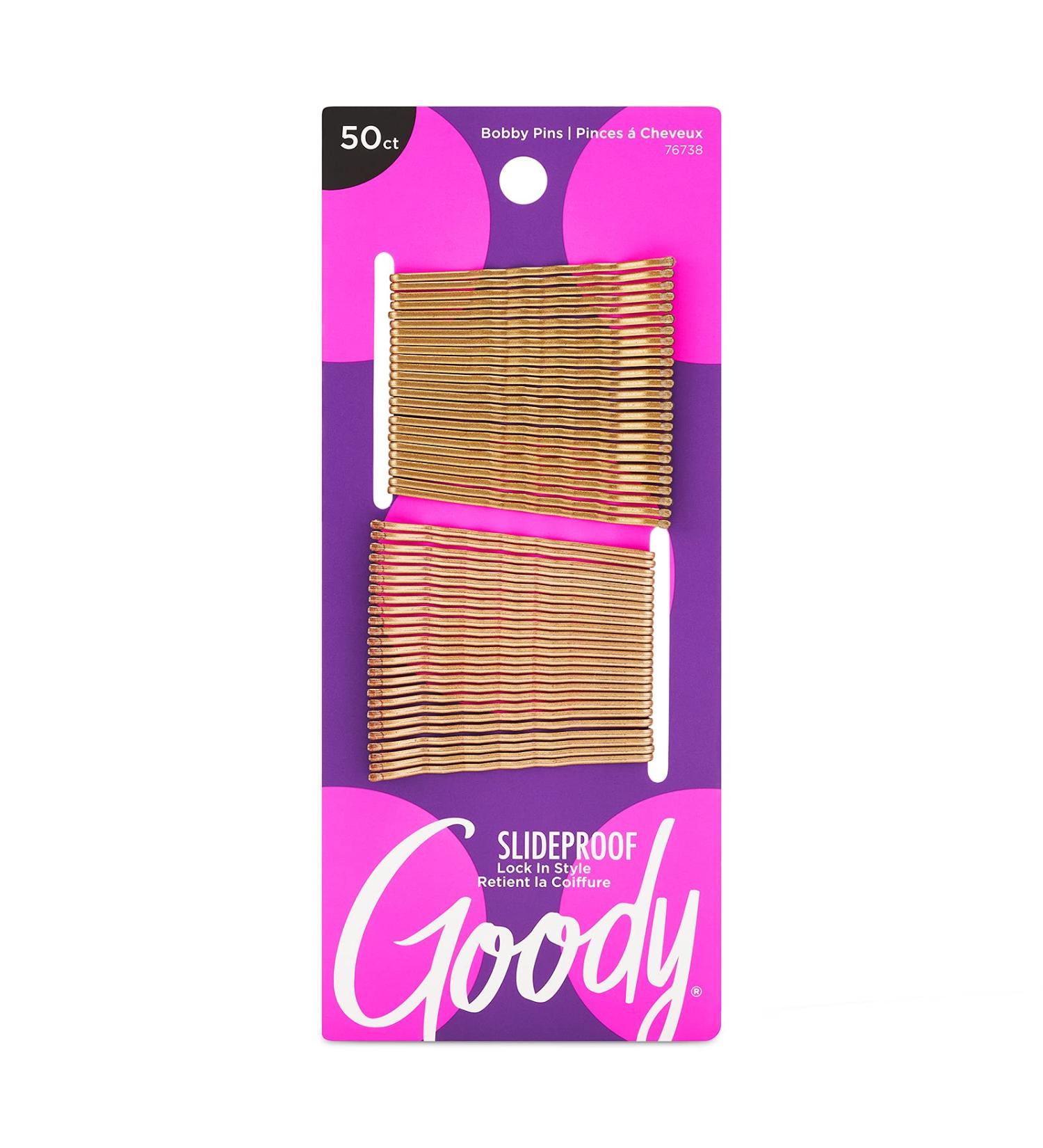 Goody Ouchless Metallic Blonde Bobby Pins - 50 Count | Slideproof, Lock In Place | Pain-Free Hair Accessories for Women and Girls - Buy Online on GoSupps.com