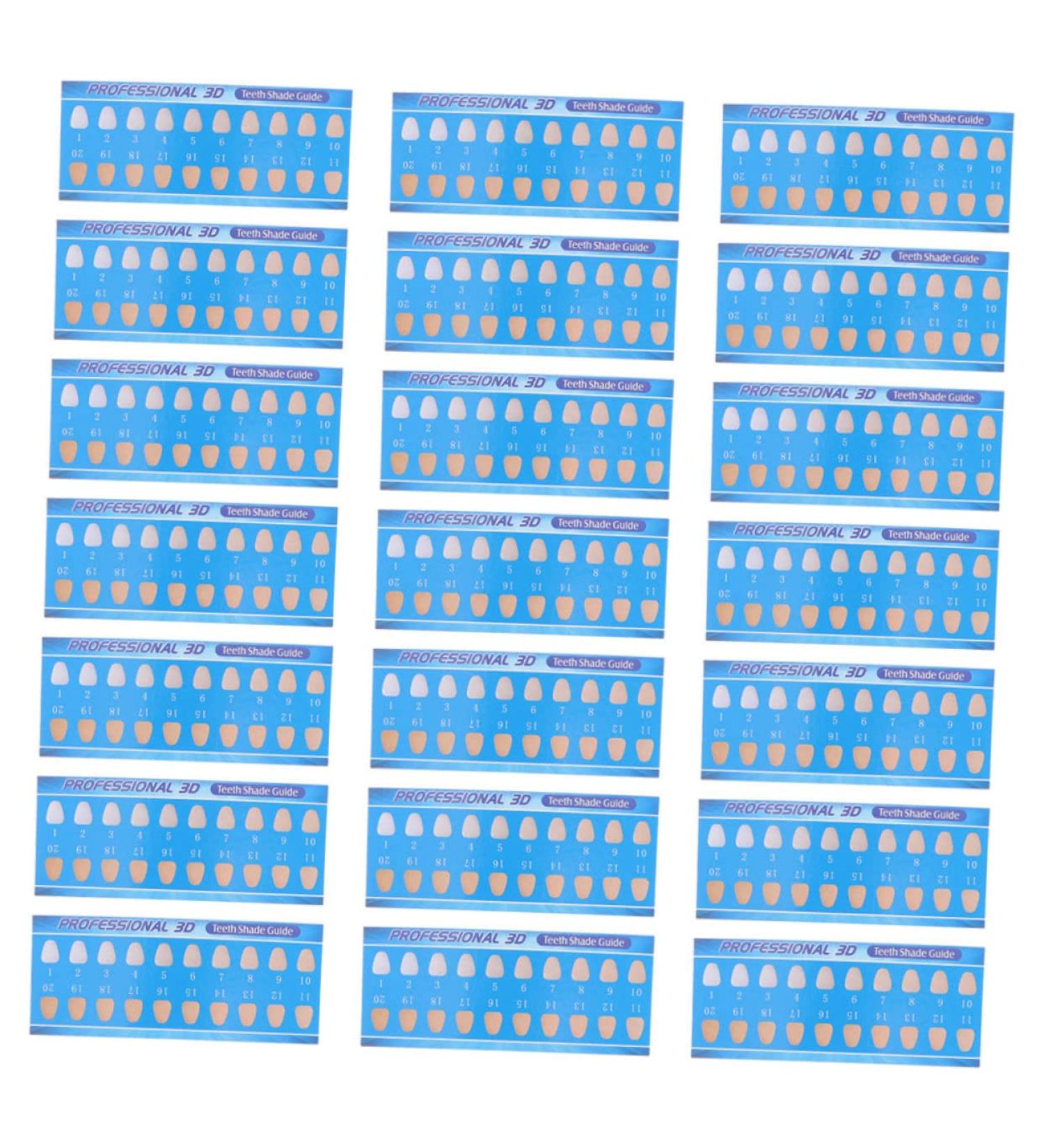 Hapinary Tooth Color Card 30-Count For Accurate Shade Matching | Teeth Whitening & Bleaching Guide - Buy Online on GoSupps.com