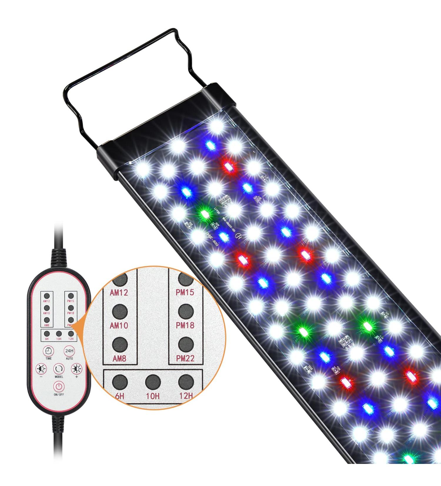Gamalta 14W Aquarium LED Light | Sunrise/Daylight/Moonlight & DIY Modes | Adjustable 7 Colors Brightness & Timer | Extendable Bracket | Planted Tank - 12-18 inch Tank - Buy Online on GoSupps.com
