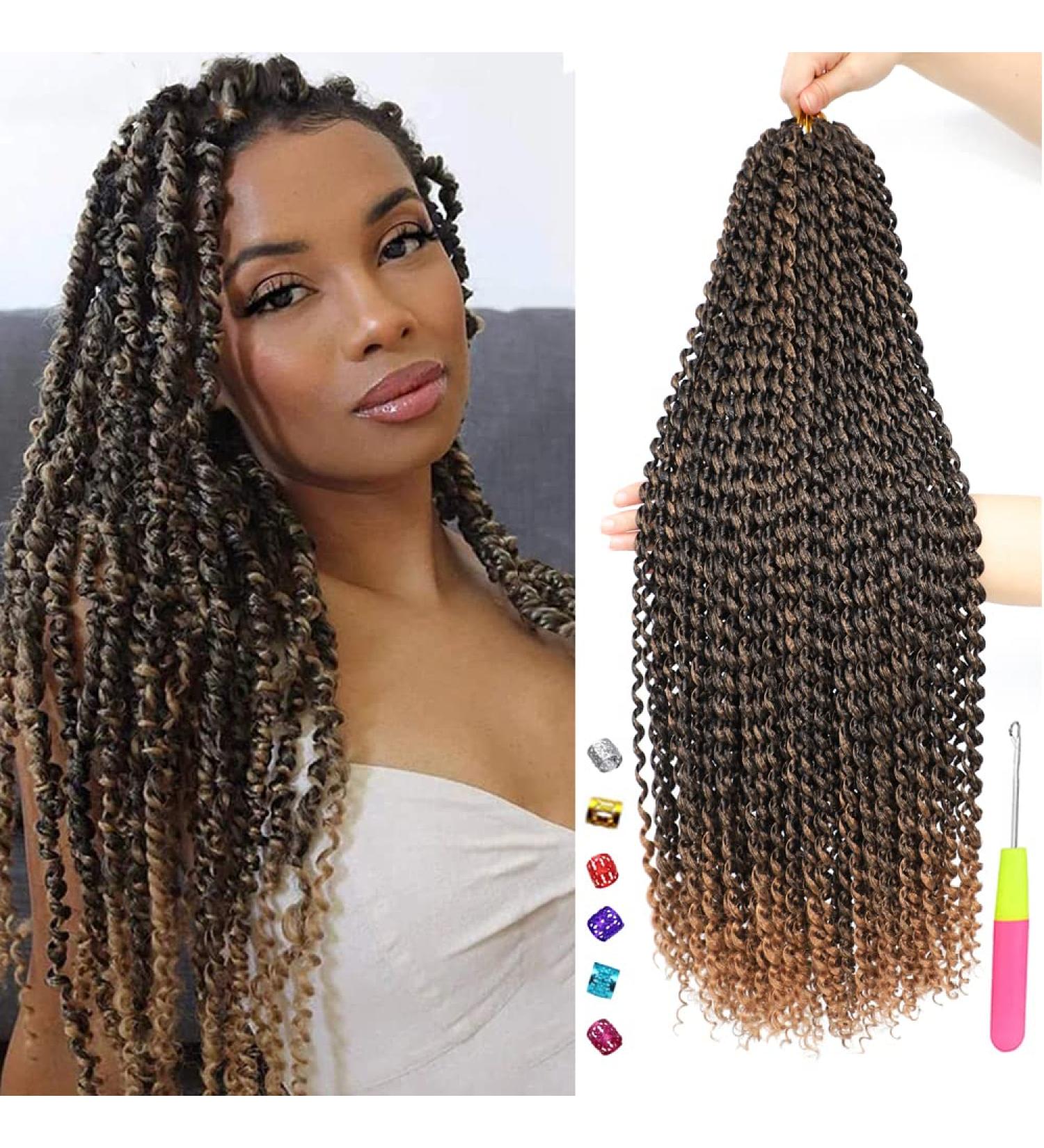 Passion Twist Hair 24 Inch Water Wave Crochet Hair for Black Women - 8 Packs Faux Locs Long Braiding Hair Extensions - Buy Online on GoSupps.com