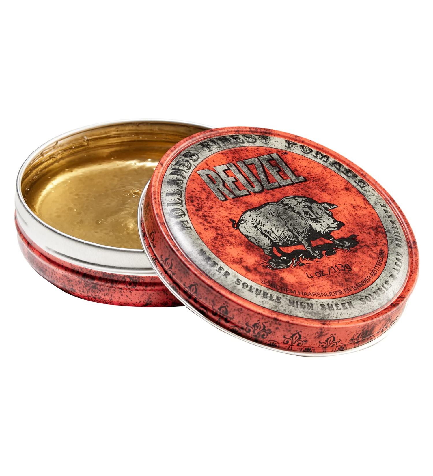 Reuzel Red Water Soluble High Sheen Pomade - No Dry Formula - Keeps High Shine and Strong Hold All Day without Flaking - Easy Rinse Out - Subtle Vanilla Cola Fragrance - Vegan Formula - 113 g Vanilla cola 113 g (Pack of 1) - Buy Online on GoSupps.com