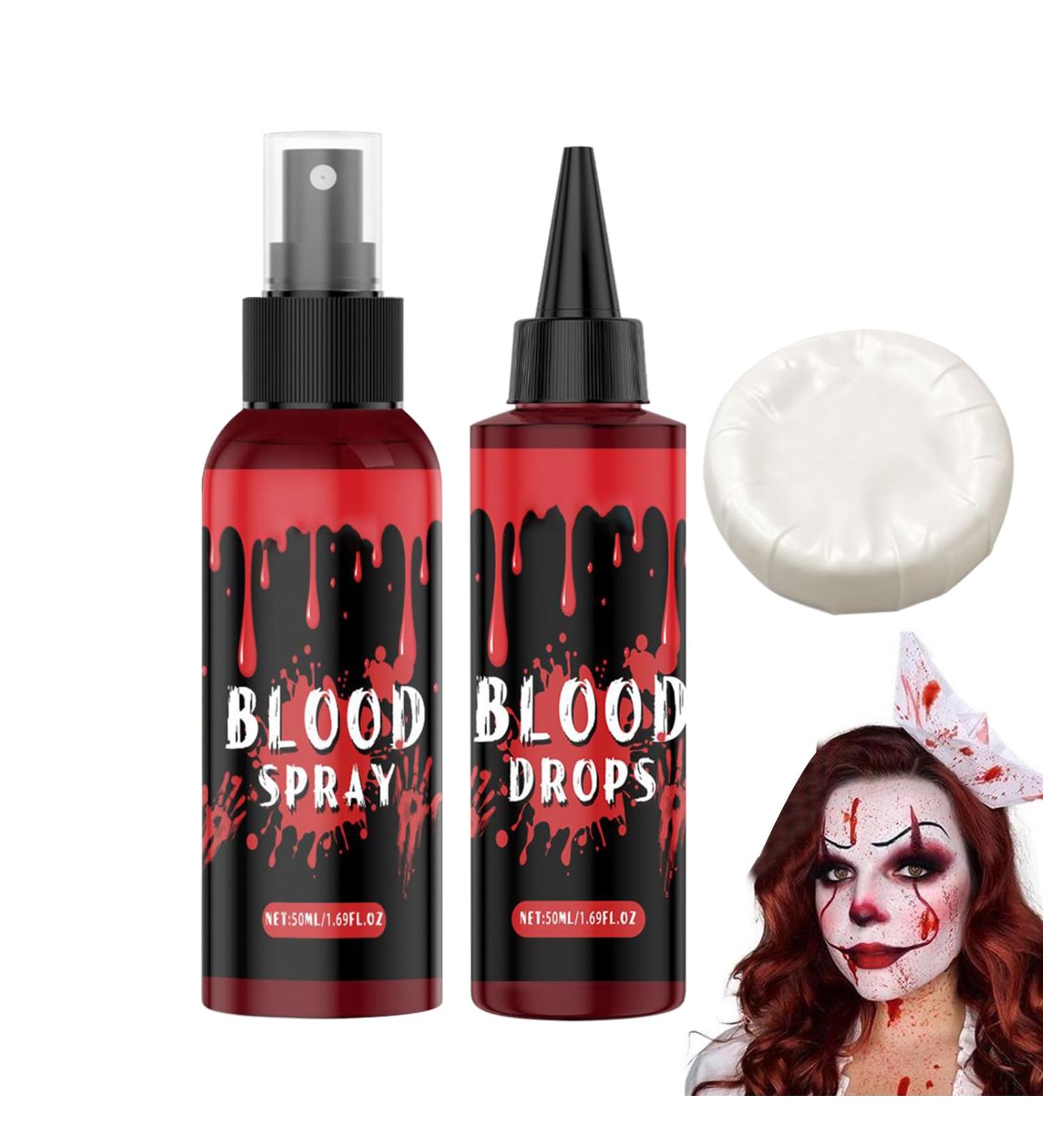  Niktule Artificial Blood Spray | Realistic Liquid Makeup Liquid Soap Cleanser Face Makeup for Vampire Zombie Costumes Men Women - Buy Online on GoSupps.com