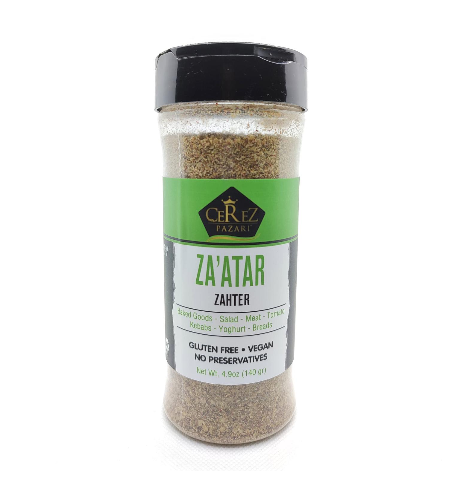 Cerez Pazari Zaatar Mediterranean Seasoning 4.9 oz - Premium Grade 100% Natural Blend - Non-GMO, Gluten Free, No Preservatives - Buy Online on GoSupps.com