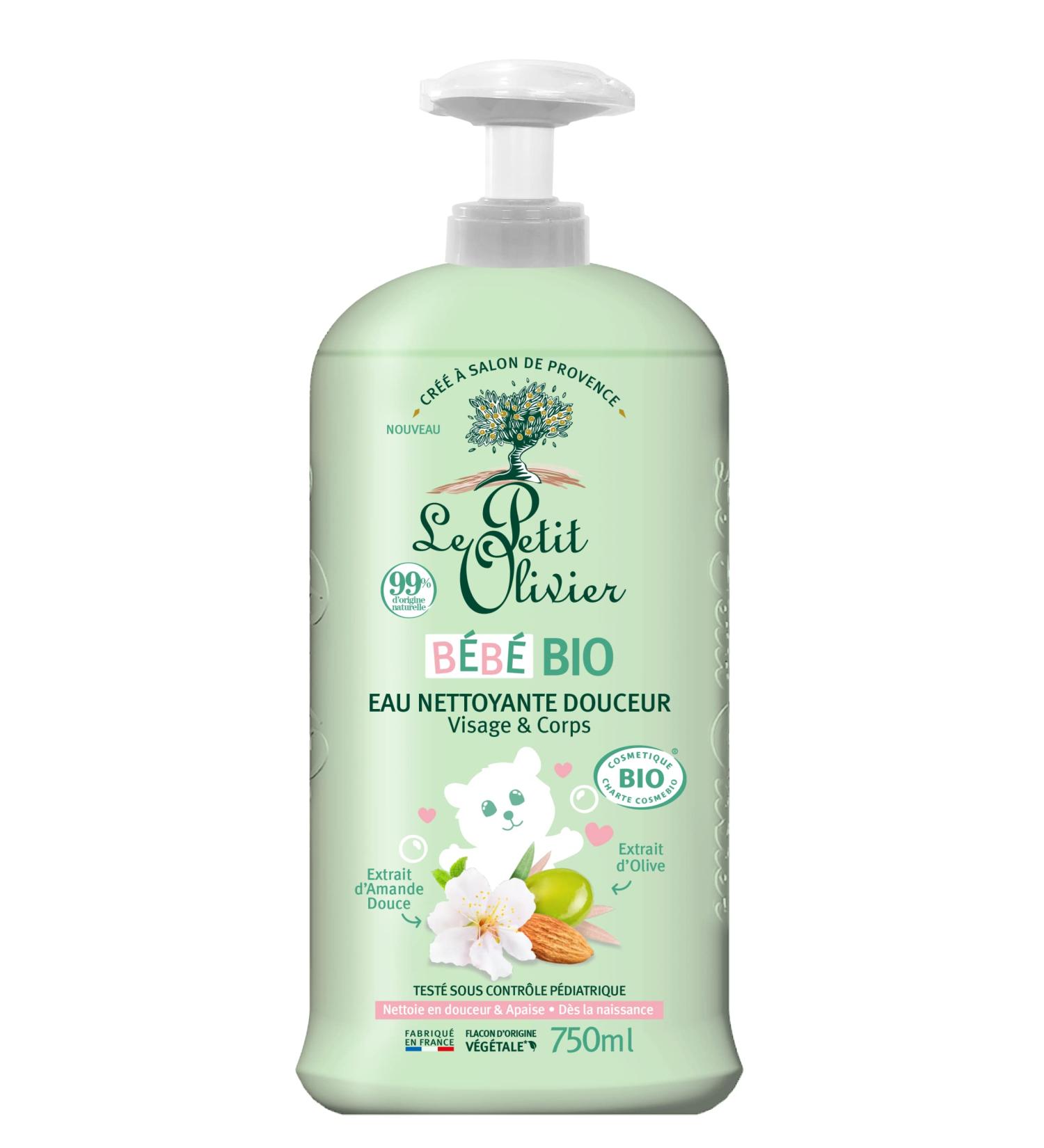LE PETIT OLIVIER - Gentle Cleansing Water - Organic Baby - Face And Body - From Birth - Gently Cleanses - Certified Organic - - Buy Online on GoSupps.com