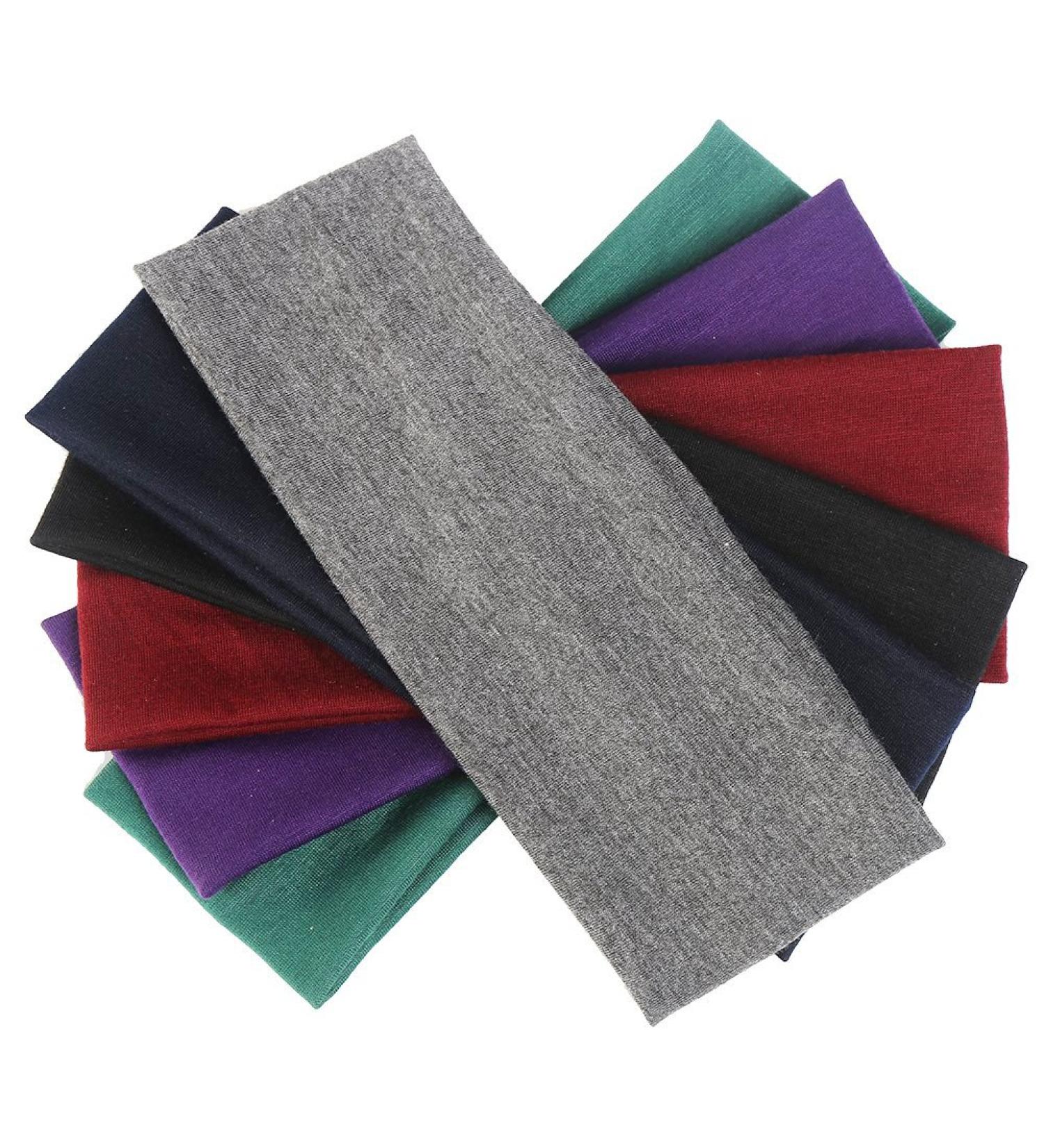6 Pieces Yoga Cotton Headbands Elastic Head Bands for Teans and Women Assorted Colours - Buy Online on GoSupps.com