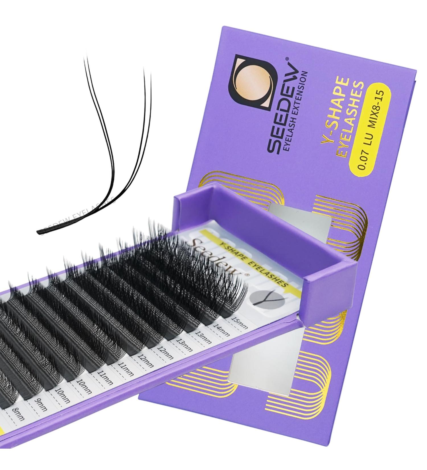 YY Lash Extensions - 0.07mm LU/M Curl MIX 8-15mm | Soft Natural PBT Eyelashes for Beginners & Beauty Salons - International Shipping - Buy Online on GoSupps.com