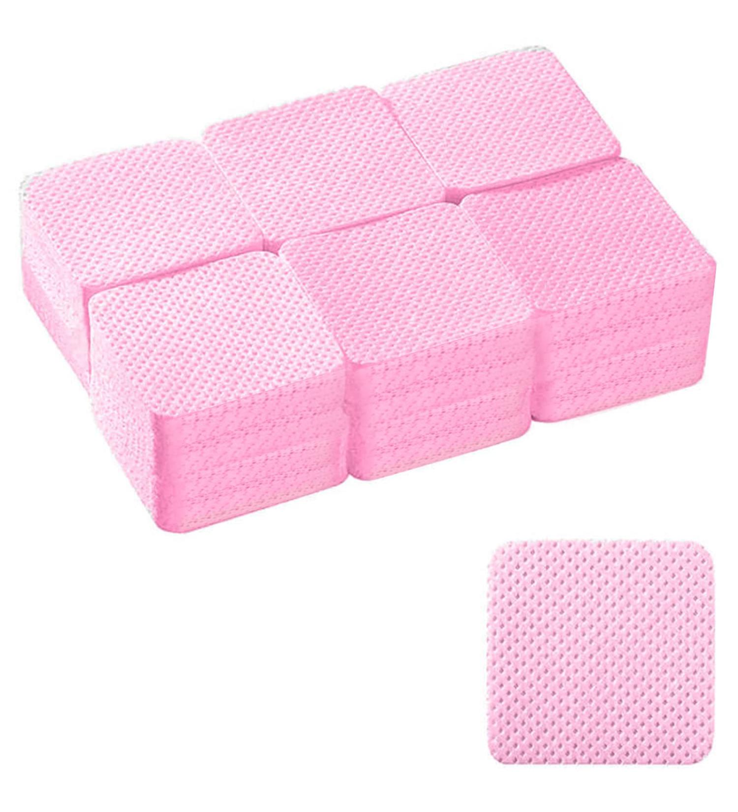 500Pcs Nail Wipes Cotton Pad Lint Free - Pink Acrylic Nail Cotton Pads - Buy Online on GoSupps.com