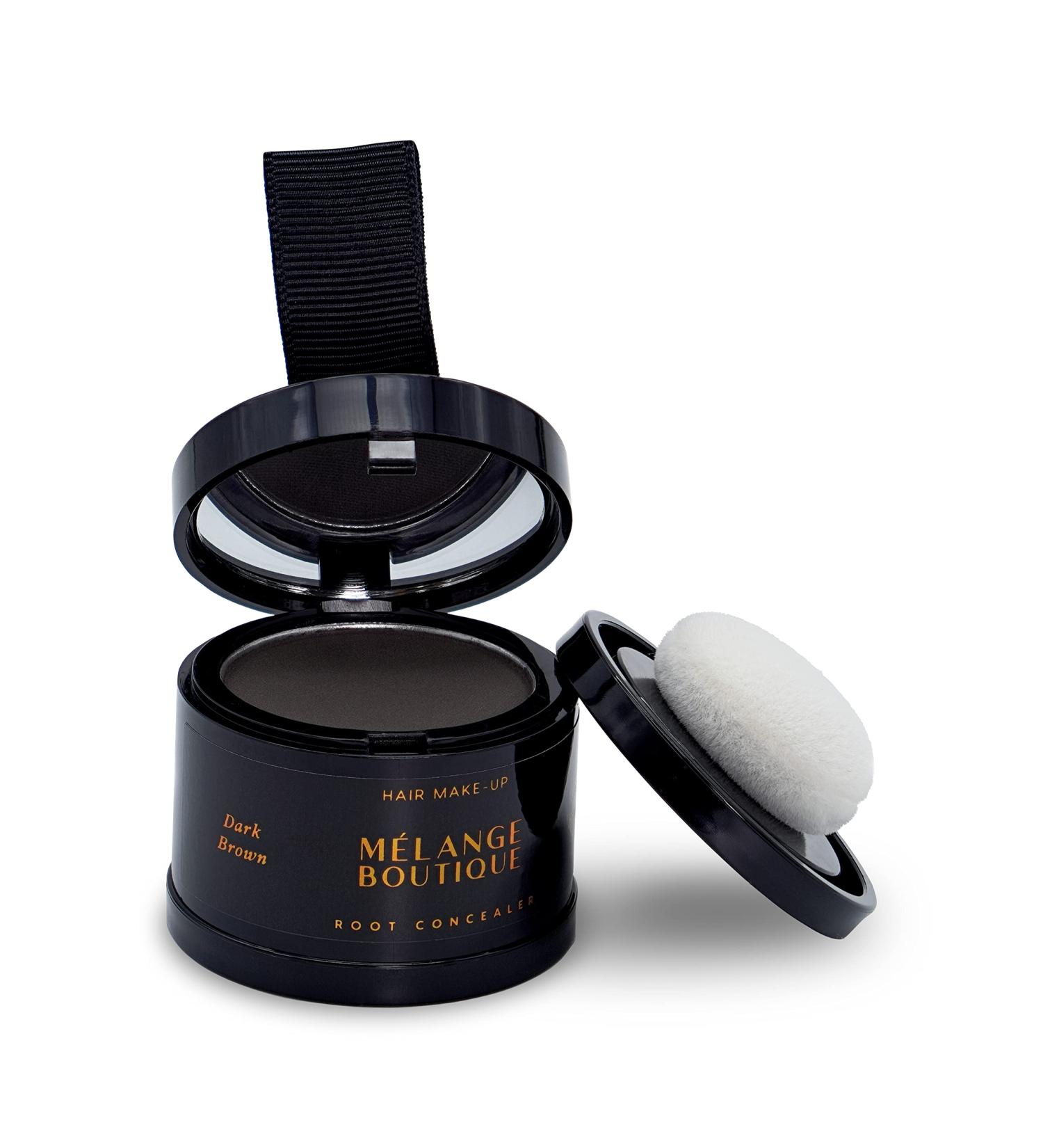Melange Boutique Dark Brown Hairline Powder: Instant Root Touch-Up & Concealer for Thinning Hair - Gray Root Coverage Solution - Buy Online on GoSupps.com