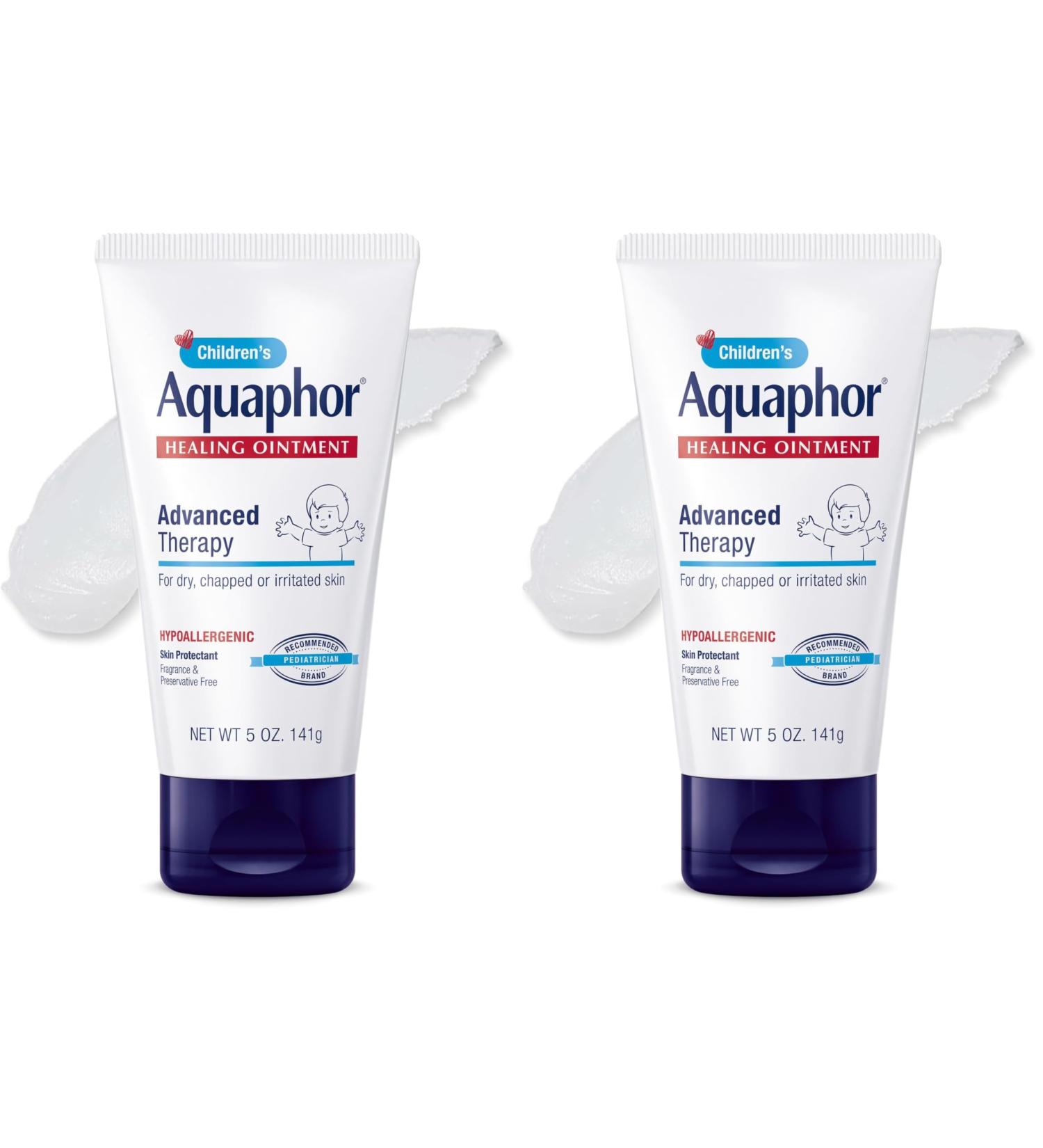 Aquaphor Children's Healing Ointment Tube | Advanced Therapy | For Dry Cracked Skin | Multi-Purpose | 5 Oz 5 Ounce Tube (Pack of 2) - Buy Online on GoSupps.com